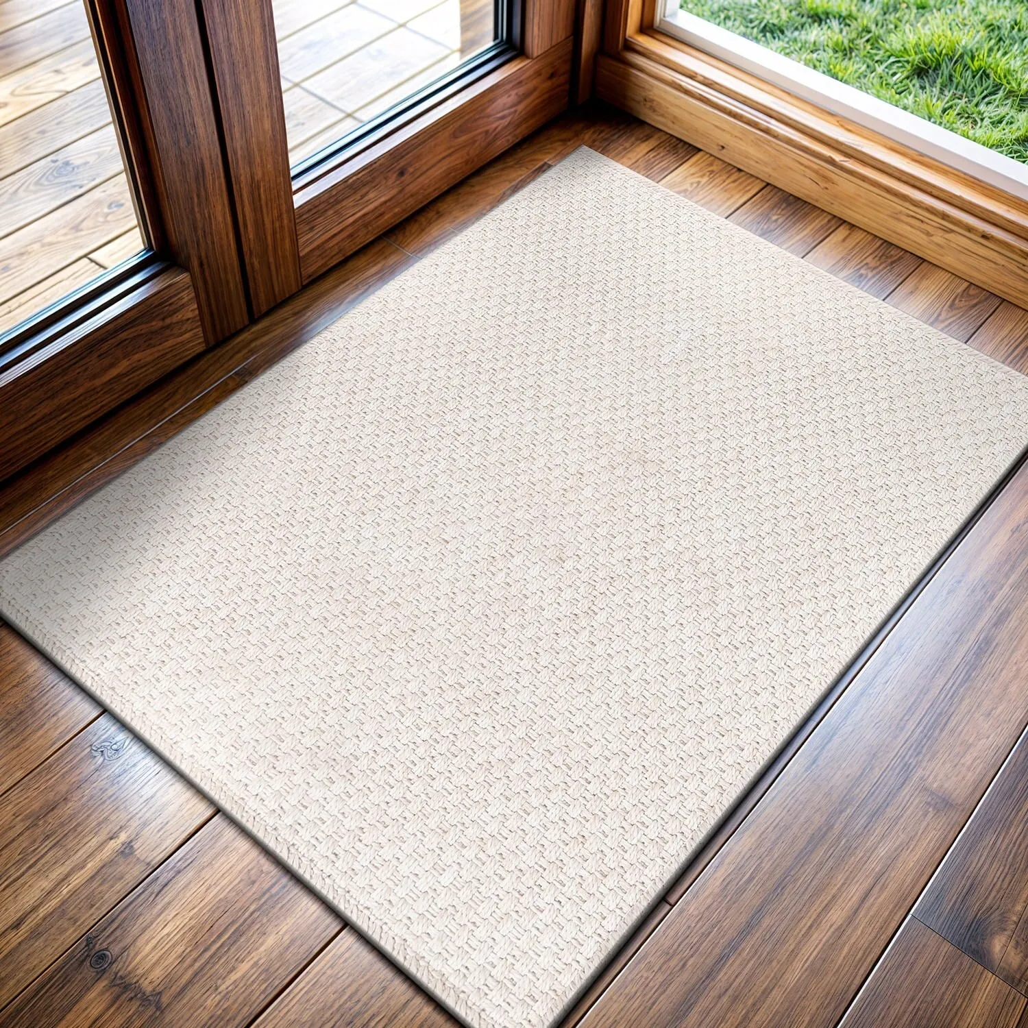 VILLADECOR Easy Jute Indoor Outdoor Weaving Area Rug