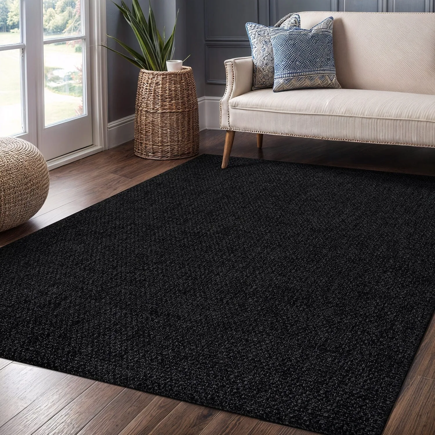 VILLADECOR Easy Jute Indoor Outdoor Weaving Area Rug