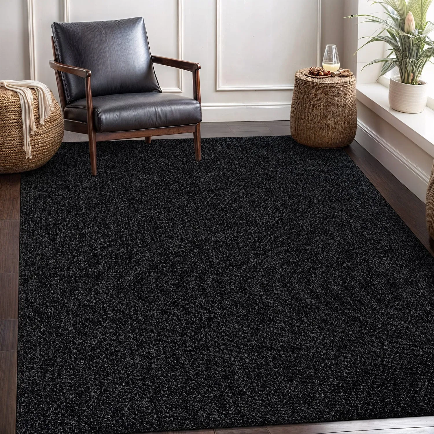 VILLADECOR Easy Jute Indoor Outdoor Weaving Area Rug