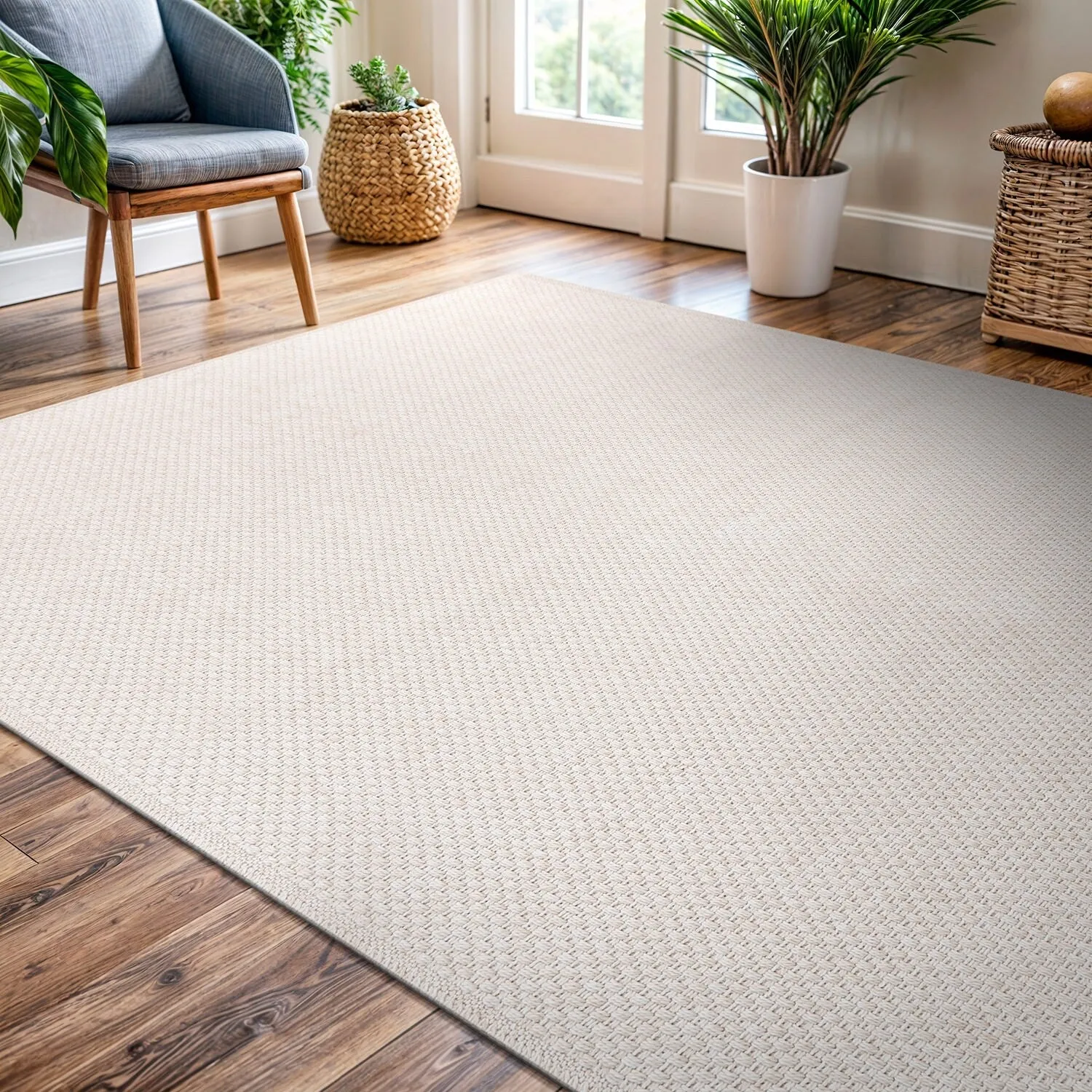 VILLADECOR Easy Jute Indoor Outdoor Weaving Area Rug
