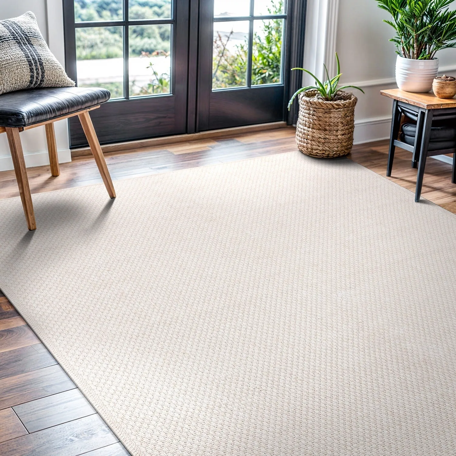 VILLADECOR Easy Jute Indoor Outdoor Weaving Area Rug