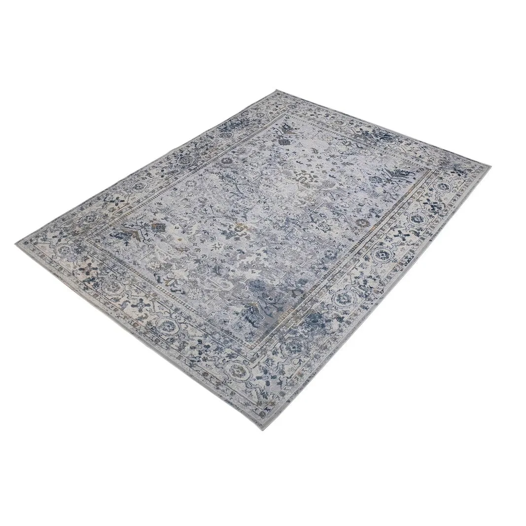 Vintage Delmar Light Gray Blue Rug