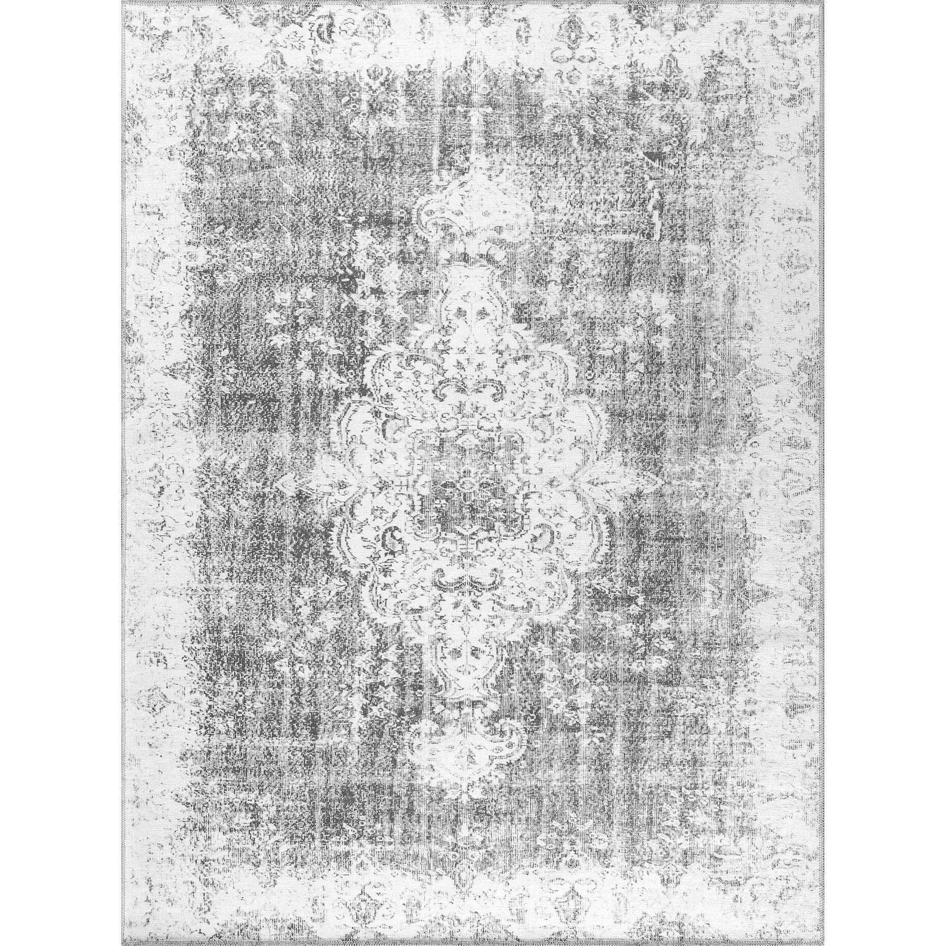 Vintage Medallion Machine Washable Non Slip Area Rugs for Living Room Bedroom Kitchen