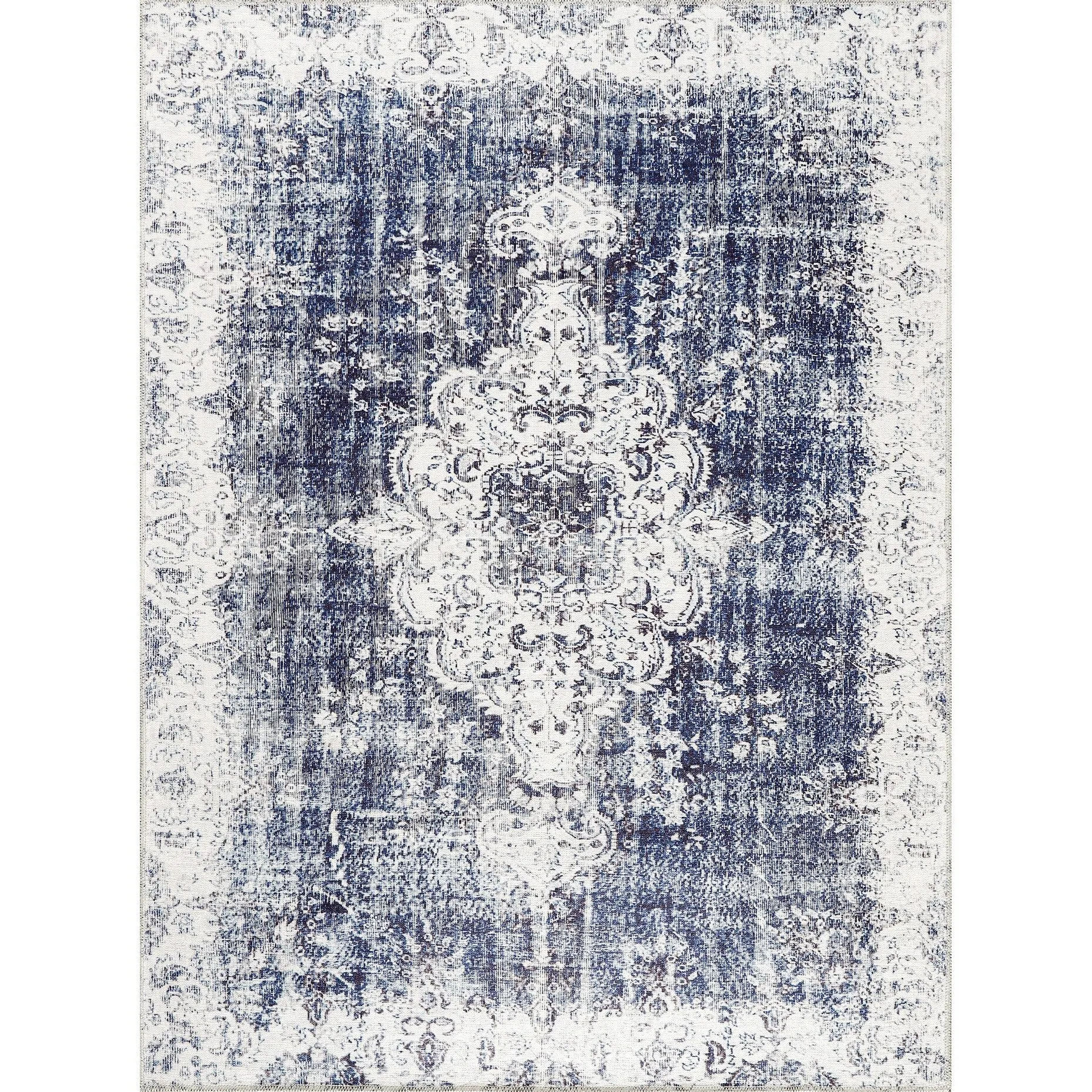 Vintage Medallion Machine Washable Non Slip Area Rugs for Living Room Bedroom Kitchen
