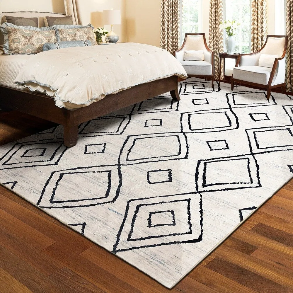 Vintage Modern Abstract Area Rug for Living room Bedroom