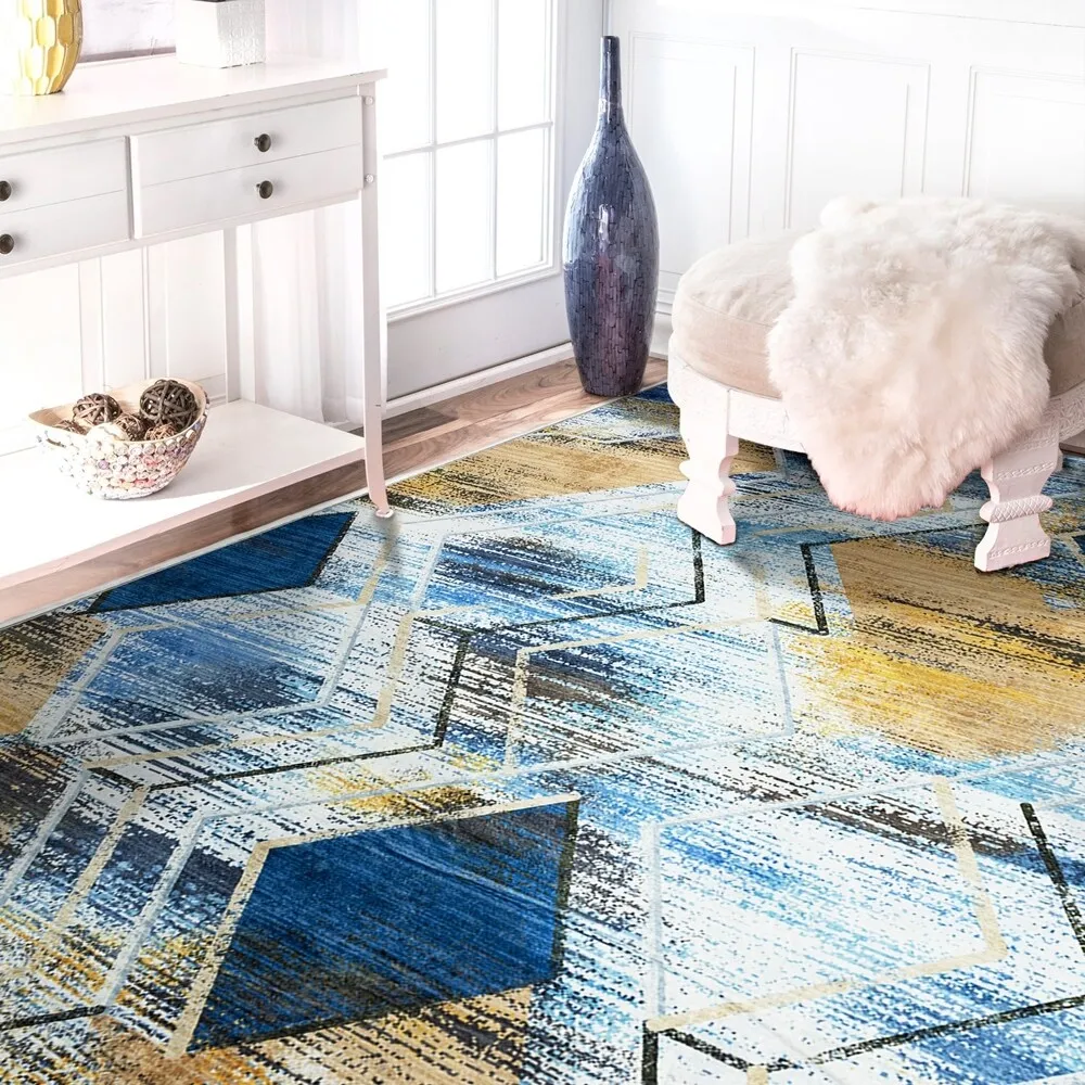 Vintage Modern Abstract Area Rug for Living room Bedroom