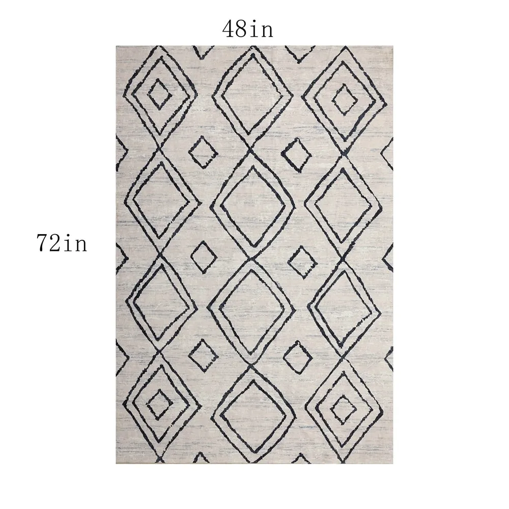 Vintage Modern Abstract Area Rug for Living room Bedroom