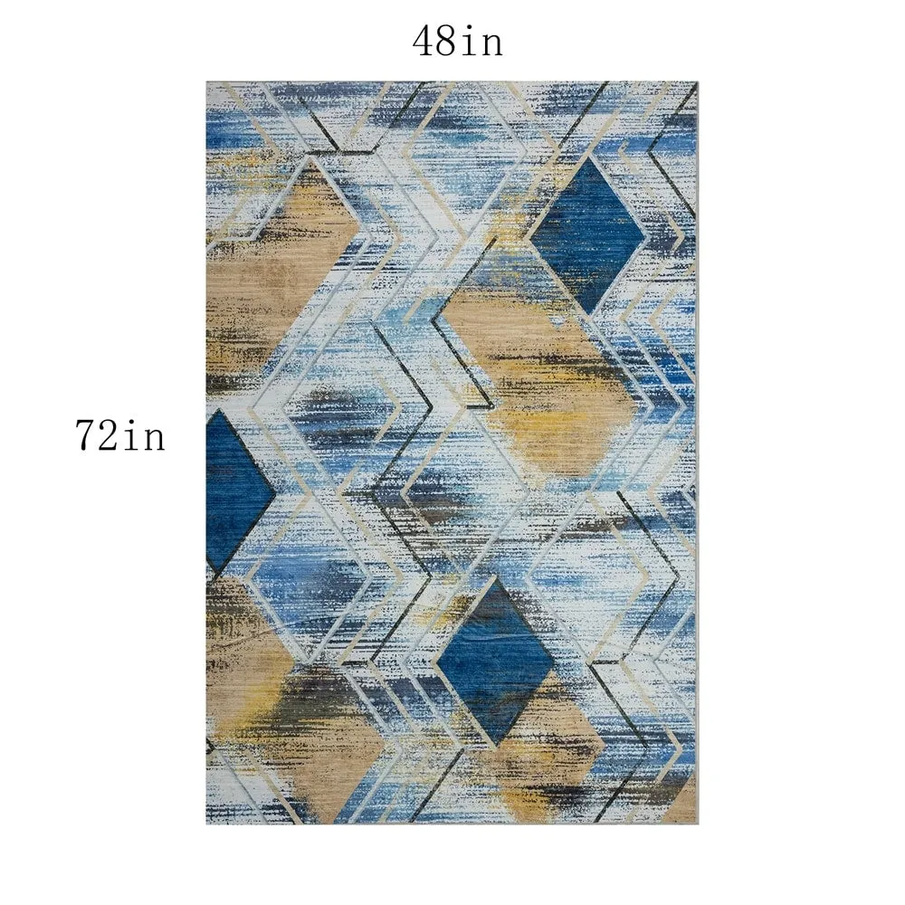 Vintage Modern Abstract Area Rug for Living room Bedroom