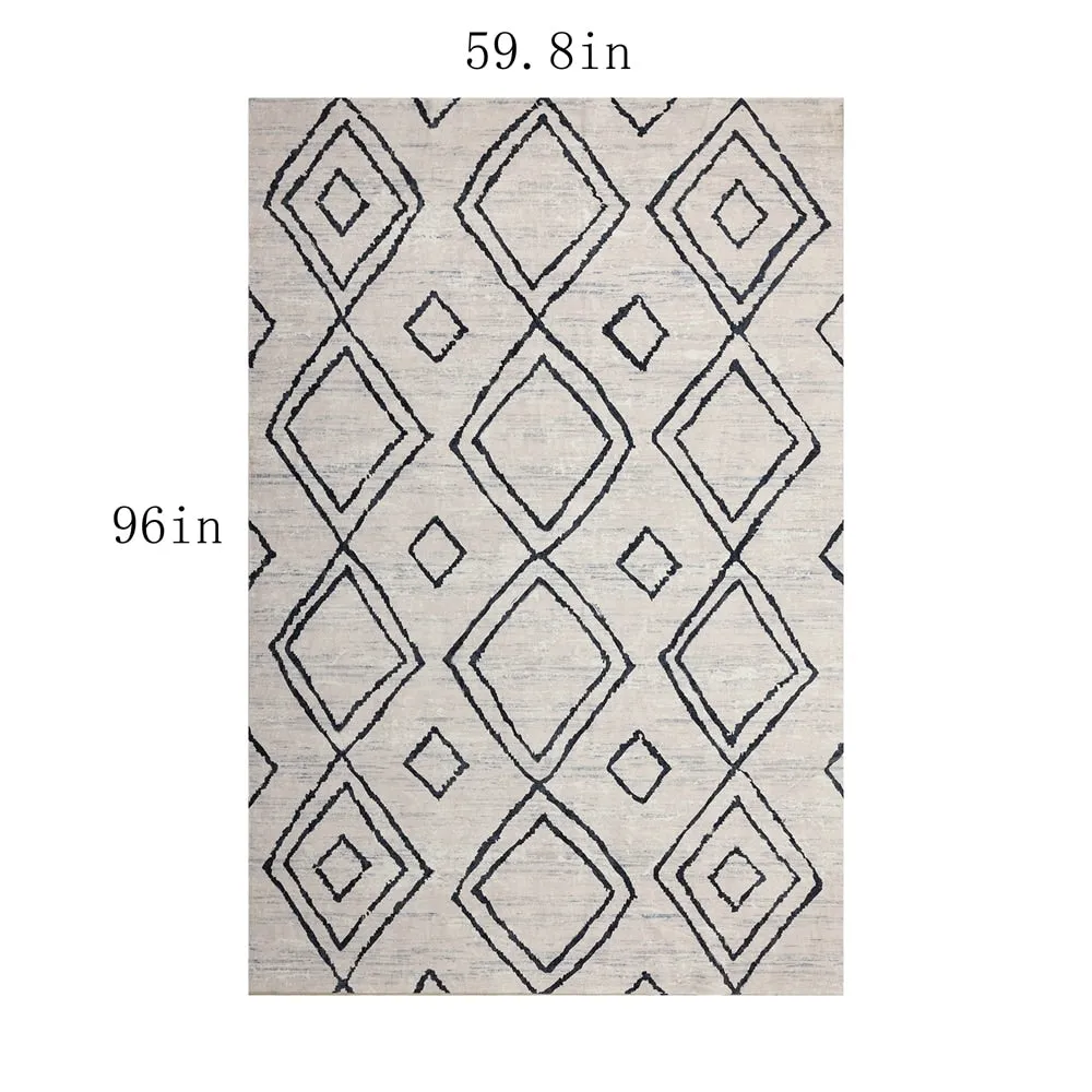 Vintage Modern Abstract Area Rug for Living room Bedroom