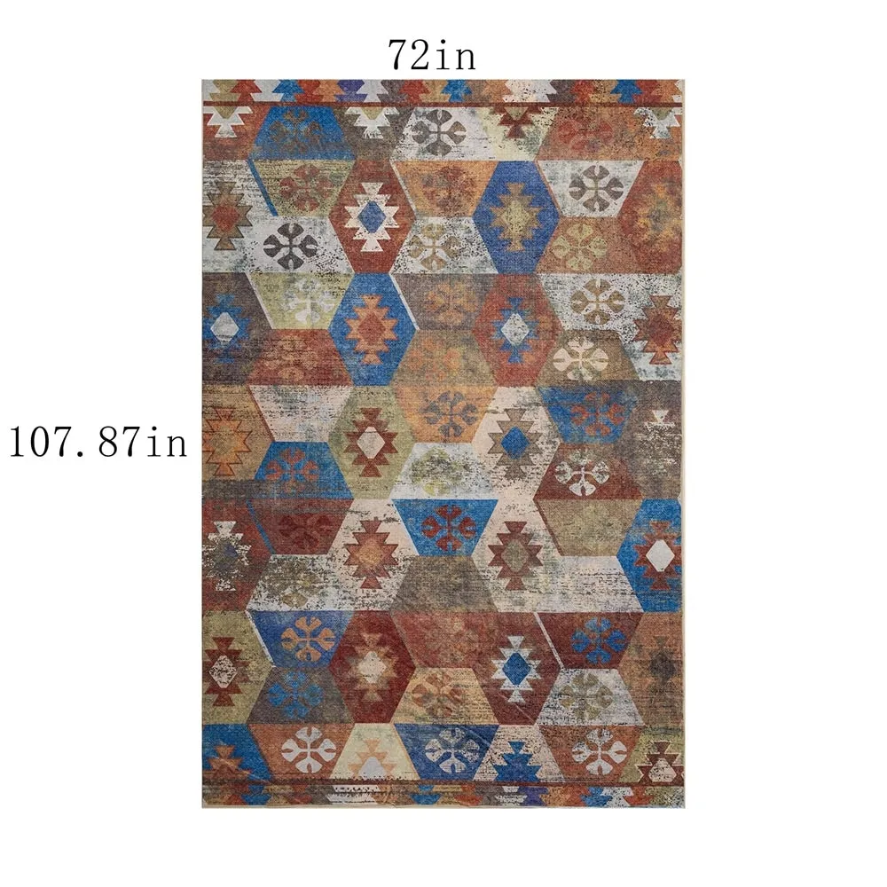 Vintage Modern Abstract Area Rug for Living room Bedroom