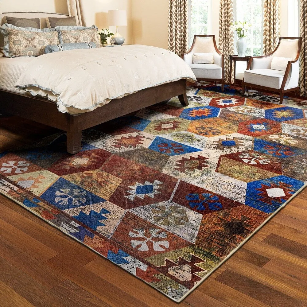 Vintage Modern Abstract Area Rug for Living room Bedroom
