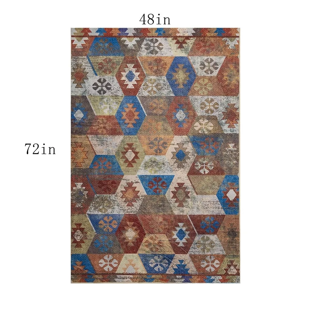 Vintage Modern Abstract Area Rug for Living room Bedroom