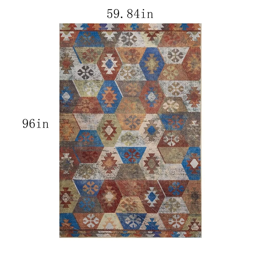 Vintage Modern Abstract Area Rug for Living room Bedroom