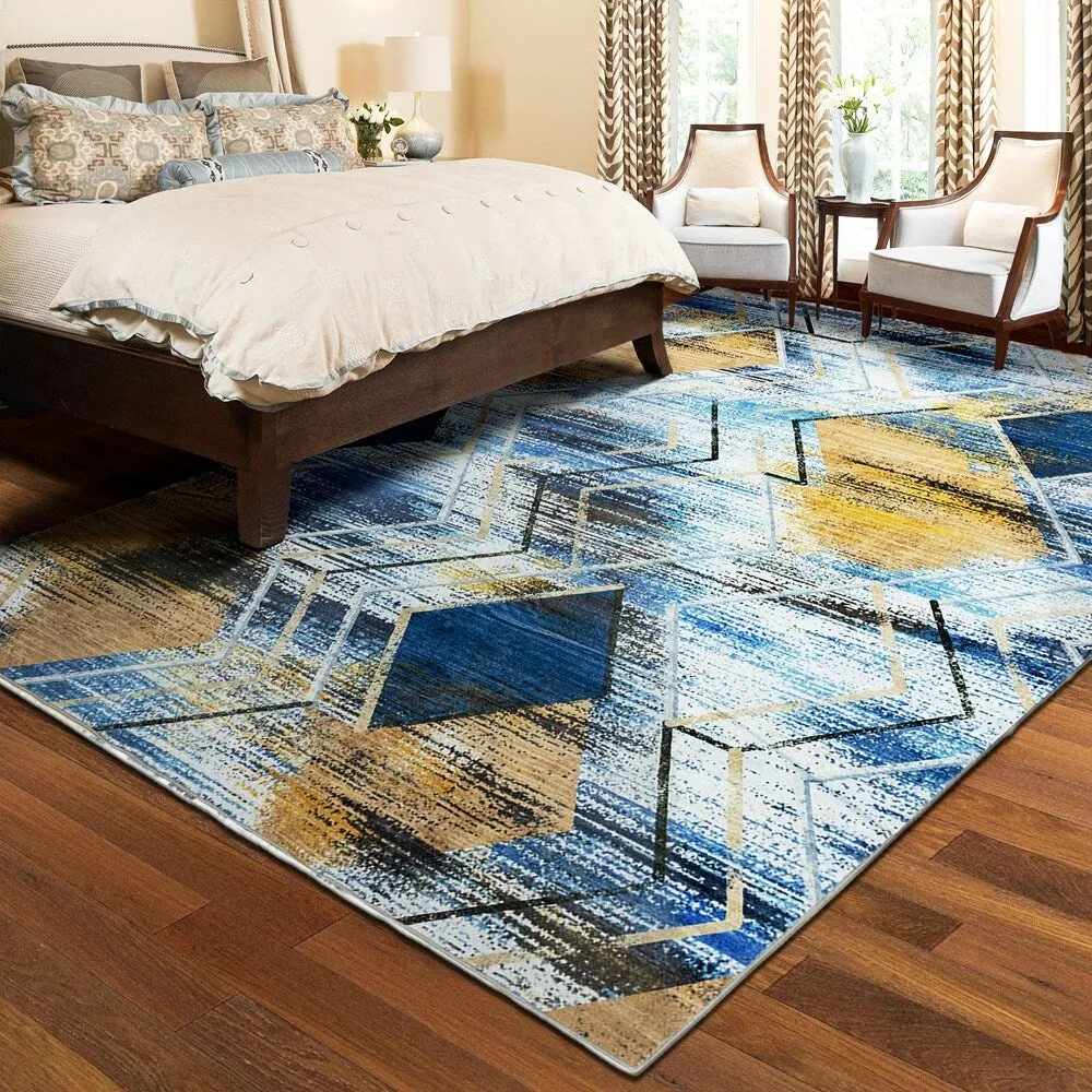 Vintage Modern Abstract Area Rug for Living room Bedroom