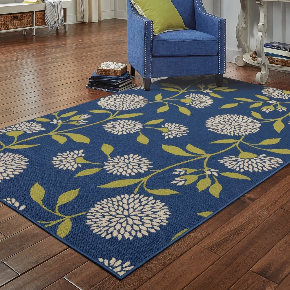 Vista Home Catalina Chrysanthemum Floral Indoor/ Outdoor Rug--