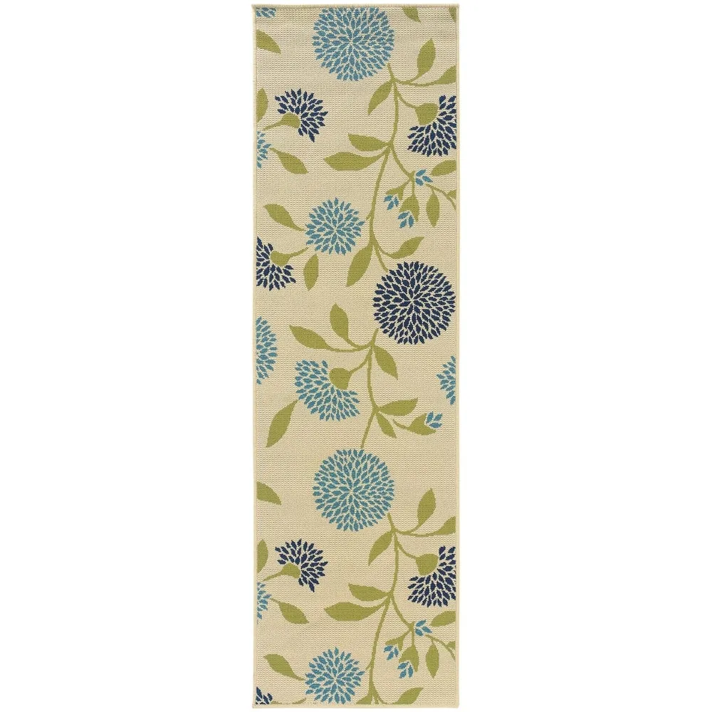 Vista Home Catalina Chrysanthemum Floral Indoor/ Outdoor Rug--
