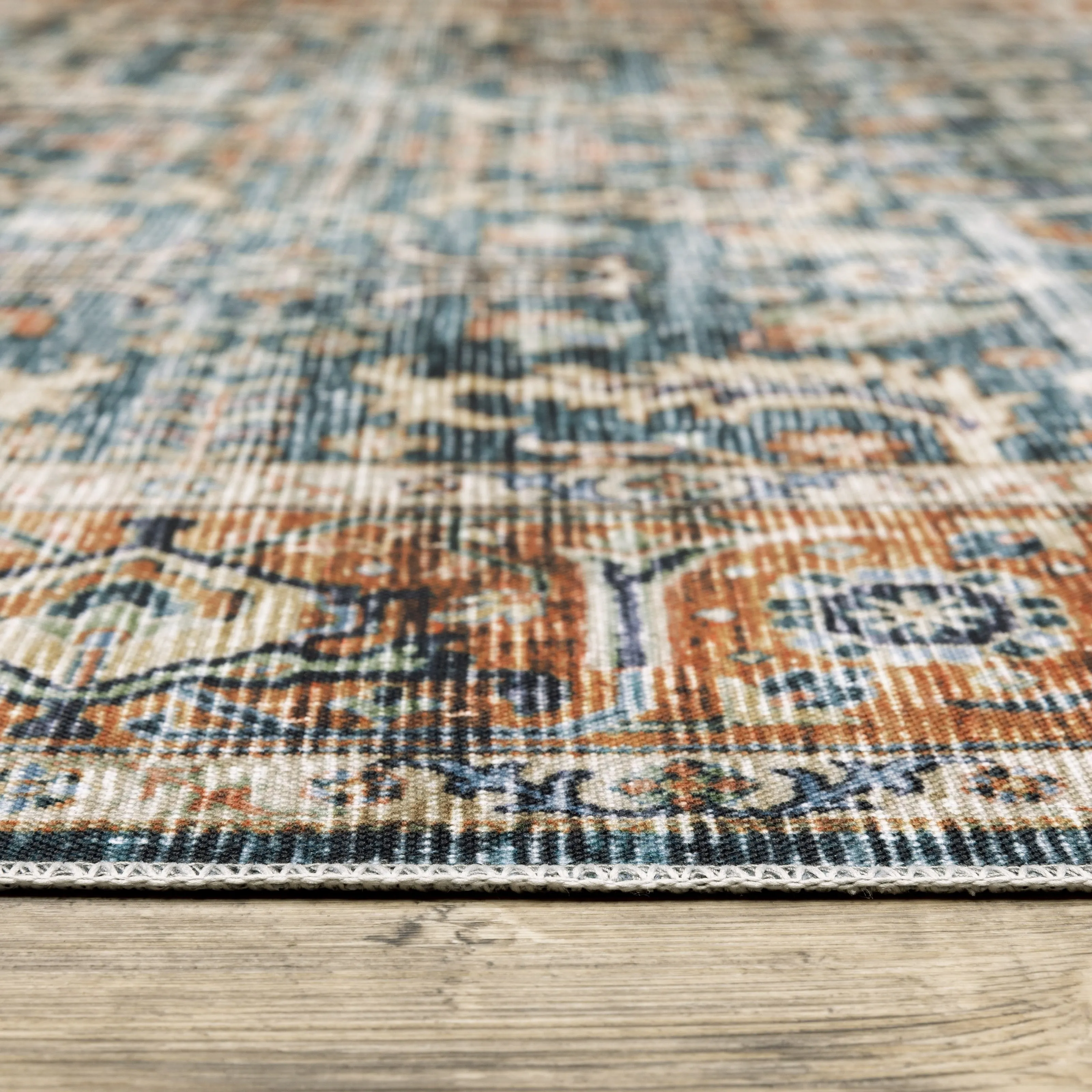 Vista Home Clarissa Washable Bordered Oriental Indoor Area Rug Mat