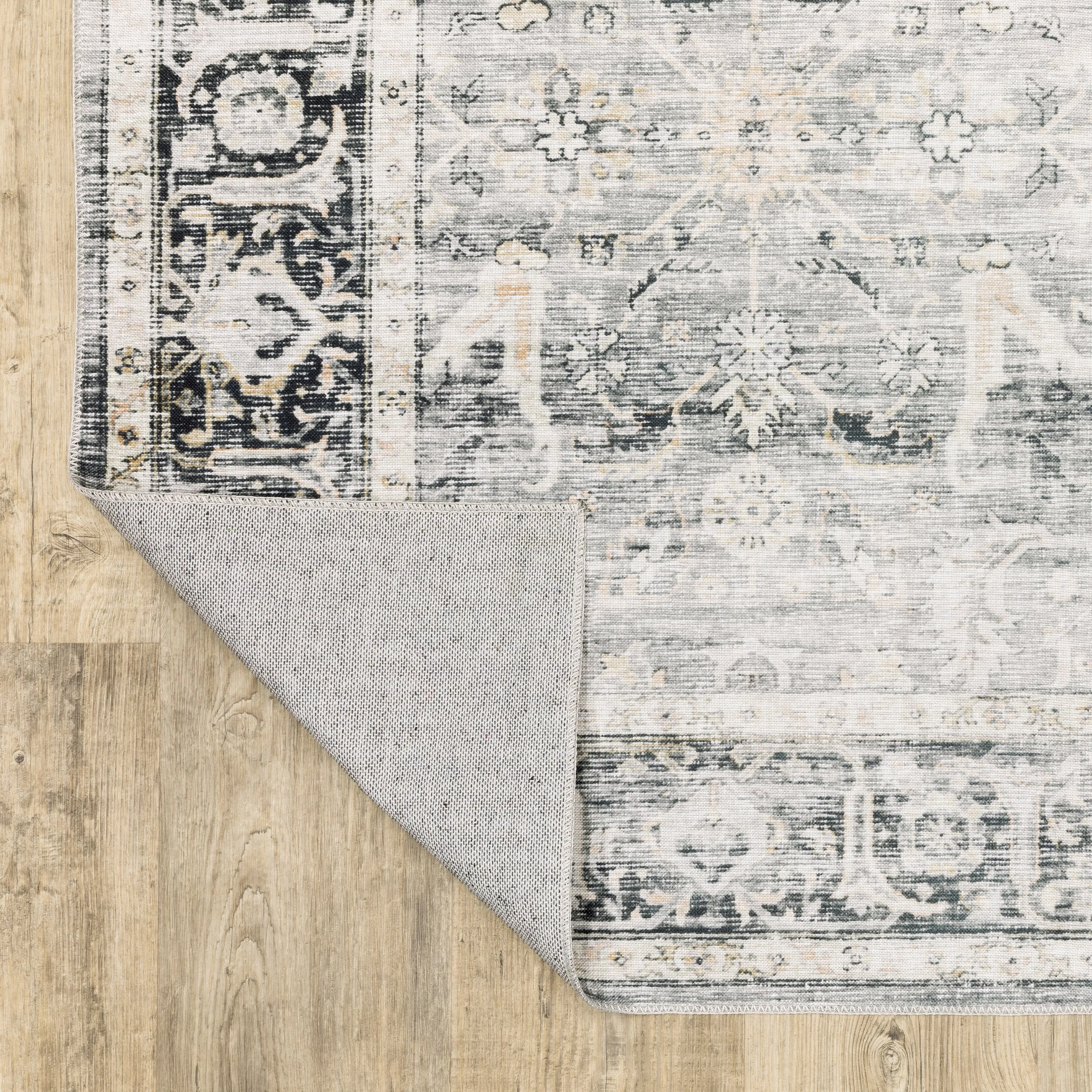 Vista Home Clarissa Washable Bordered Oriental Indoor Area Rug Mat