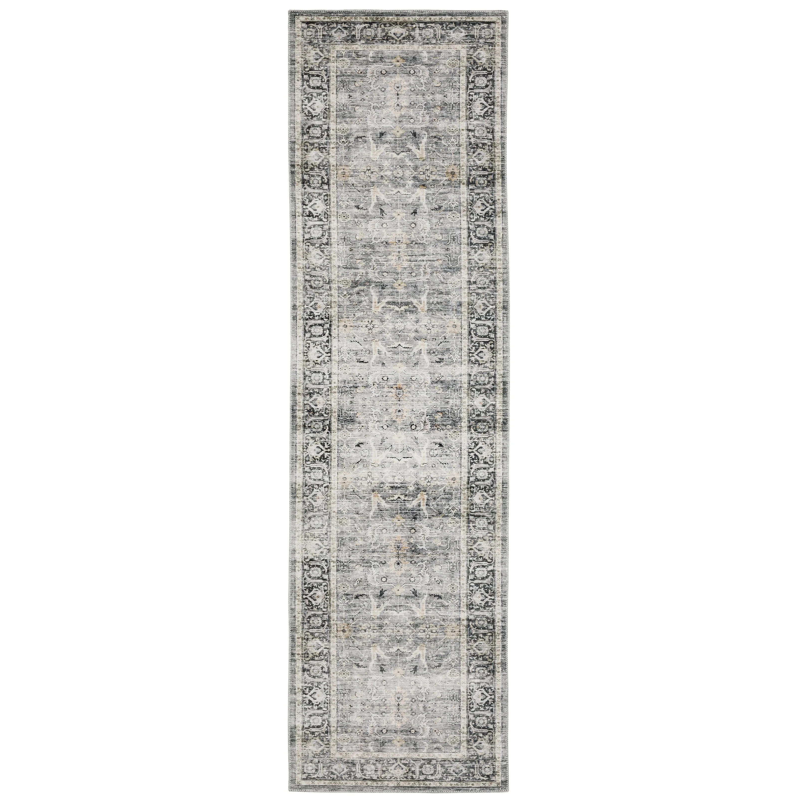 Vista Home Clarissa Washable Bordered Oriental Indoor Area Rug Mat
