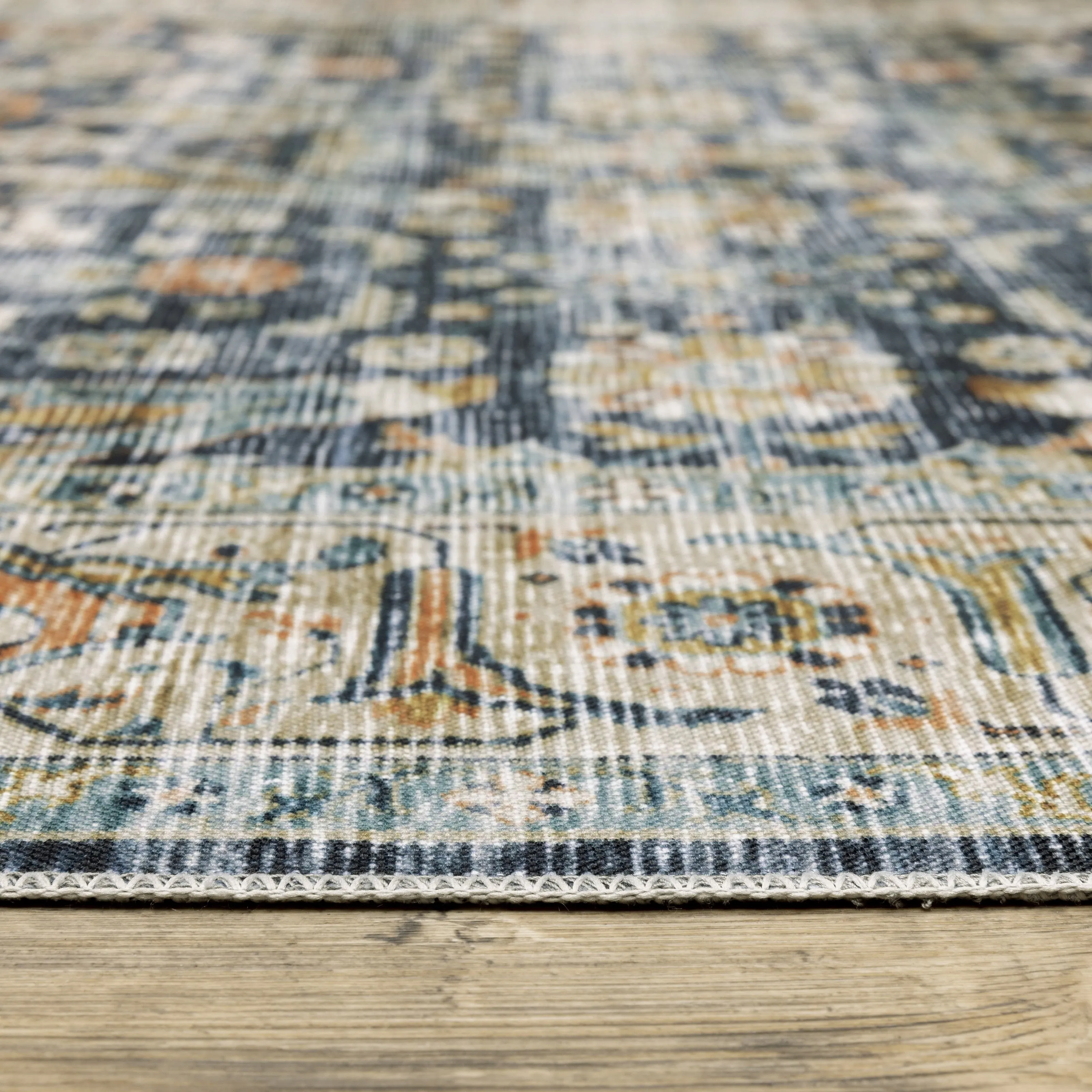 Vista Home Clarissa Washable Bordered Oriental Indoor Area Rug Mat