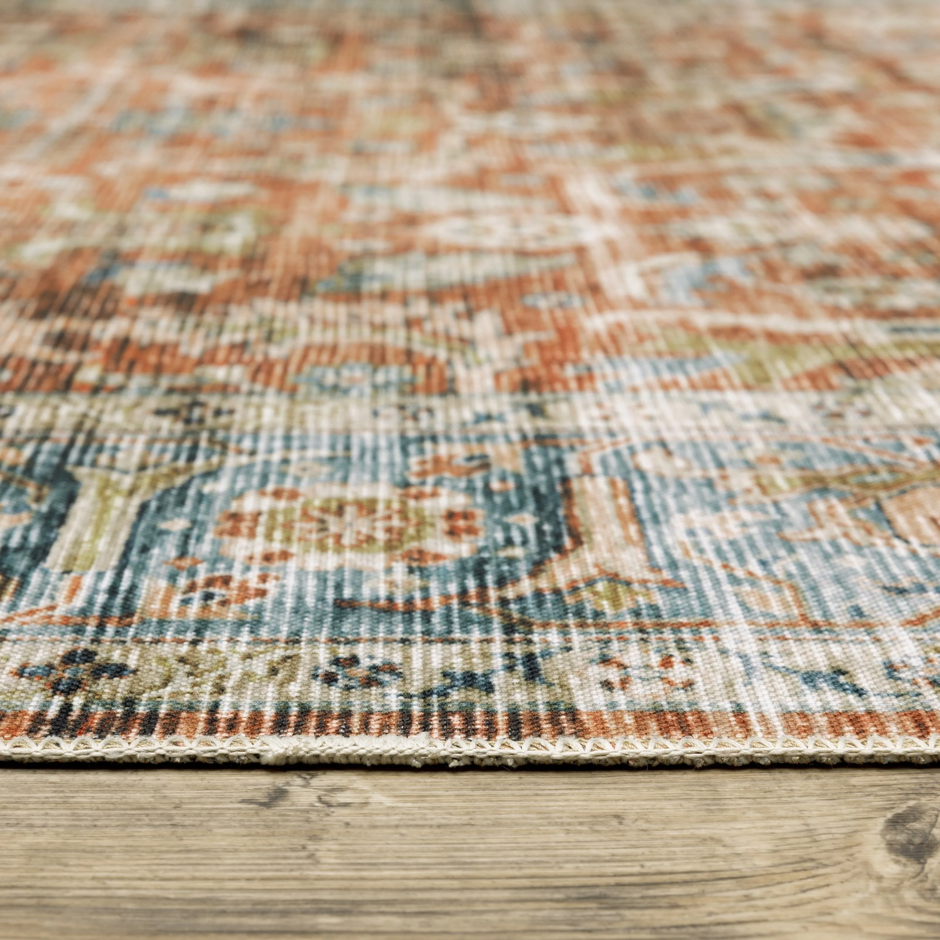 Vista Home Clarissa Washable Bordered Oriental Indoor Area Rug Mat