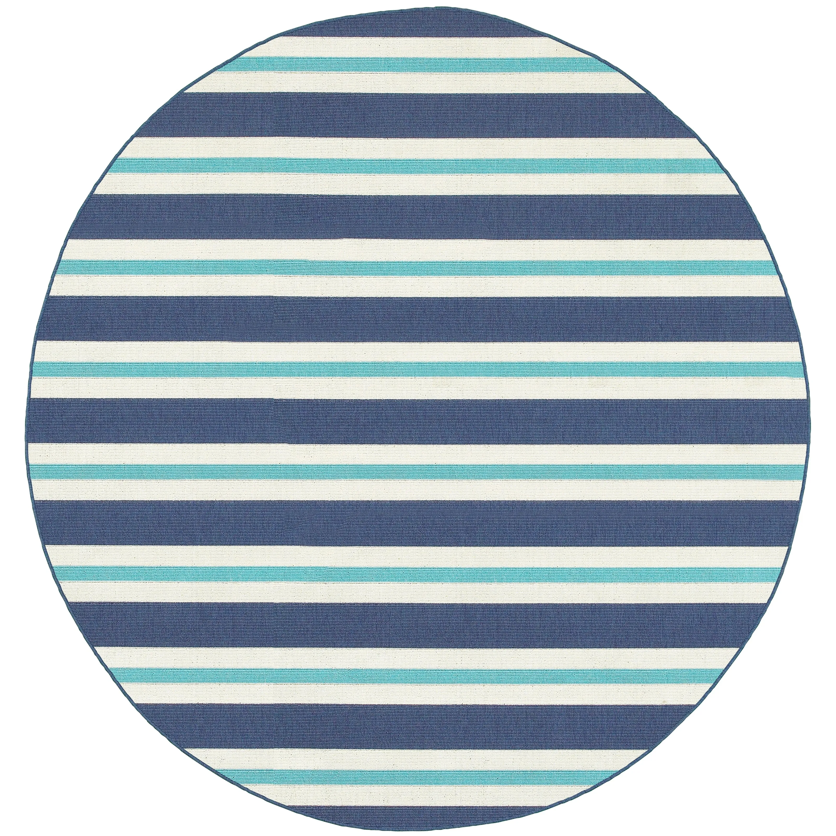 Vista Home Mackinac Horizontal Multi-Striped Area Rug.