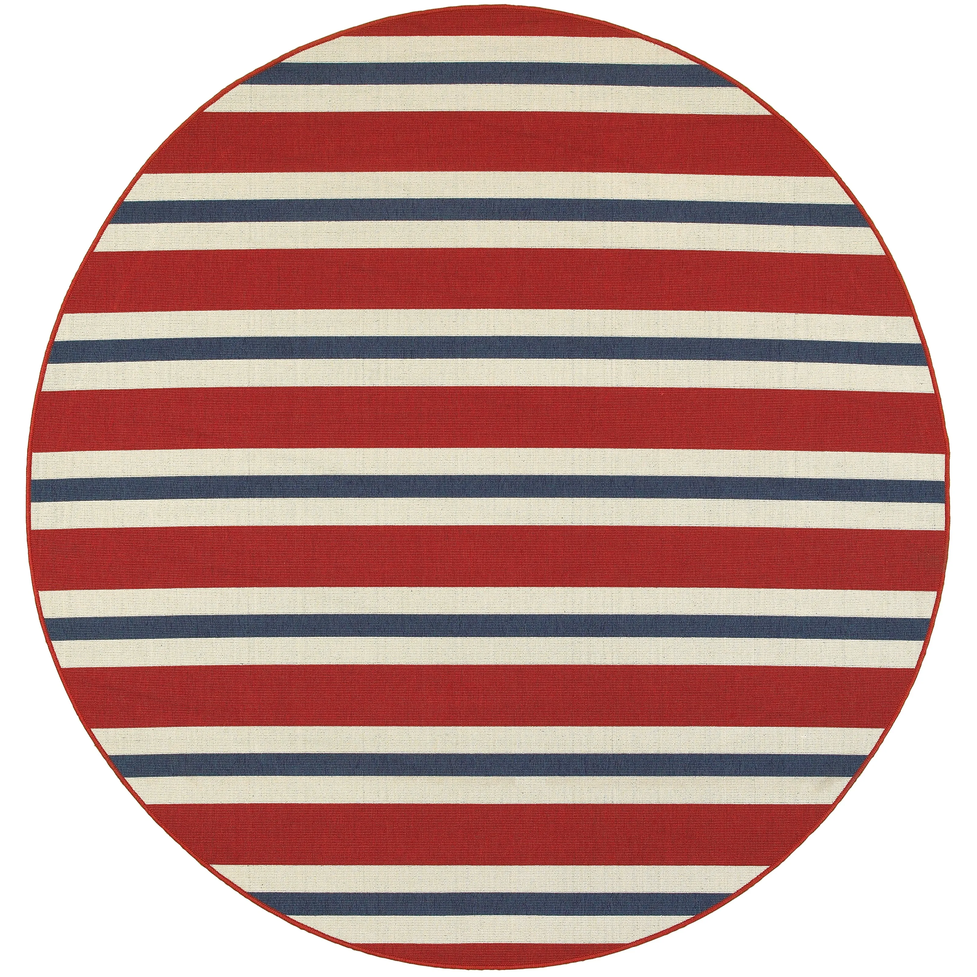 Vista Home Mackinac Horizontal Multi-Striped Area Rug.