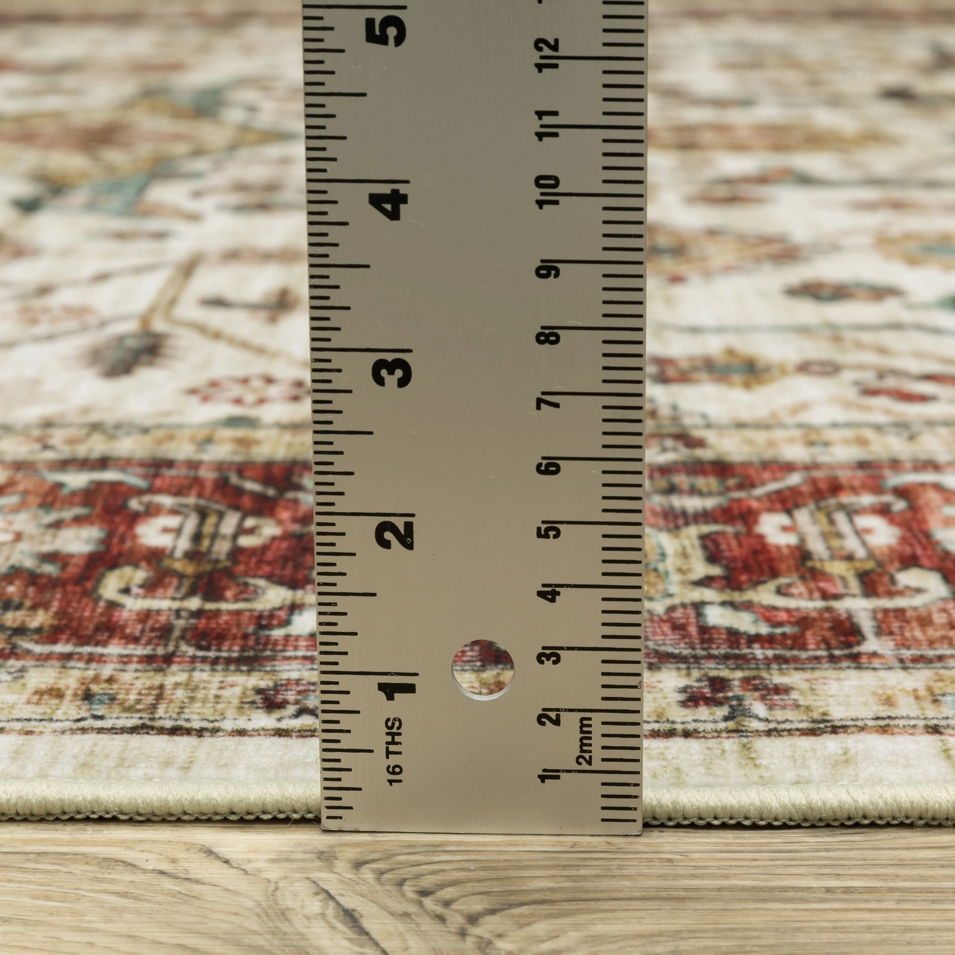 Vista Home Sunderland Vintage Bordered Machine Washable Area Rug Mat