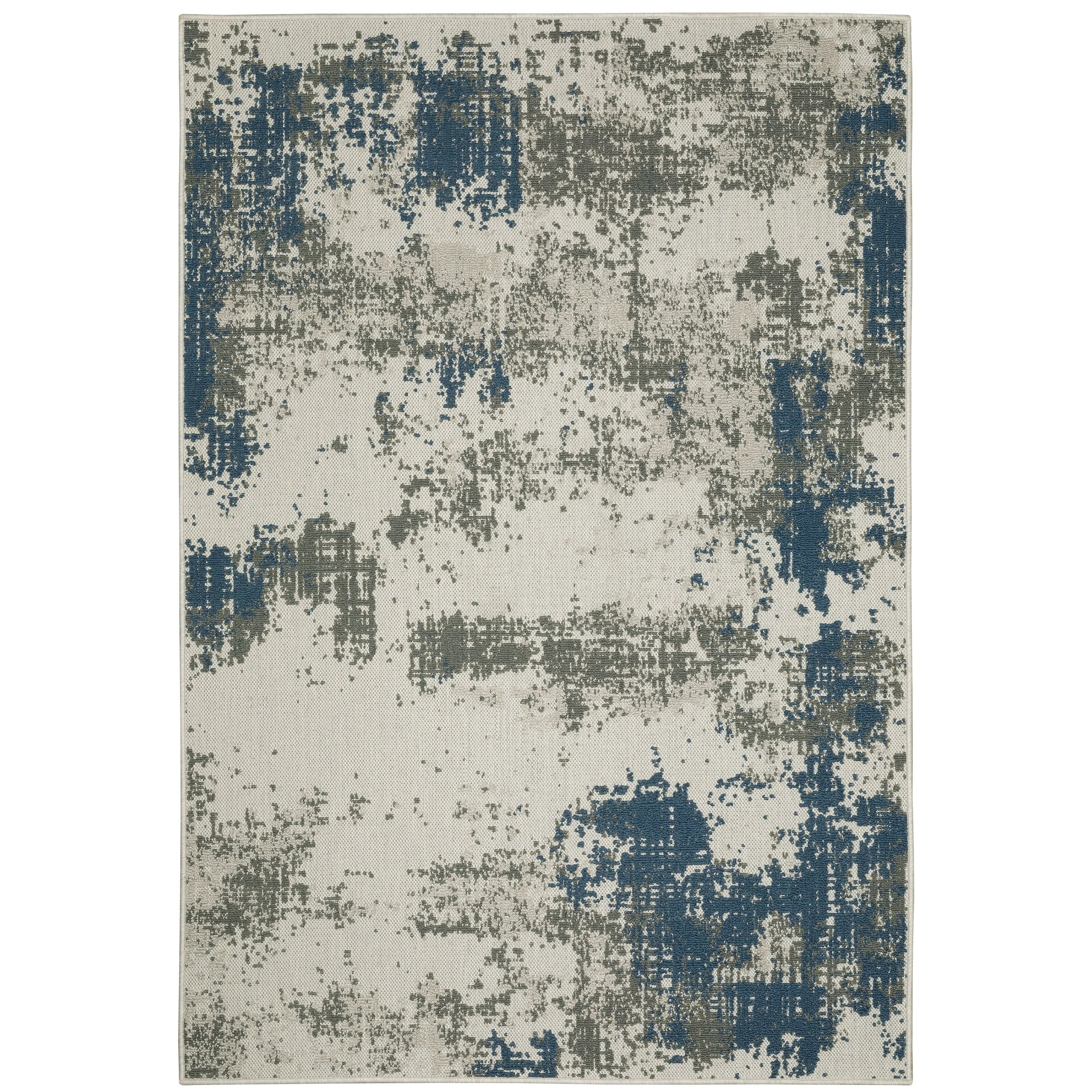 Vista Home Talcot Contemporary Abstract Beige/Cream Indoor-Outdoor Area Rug