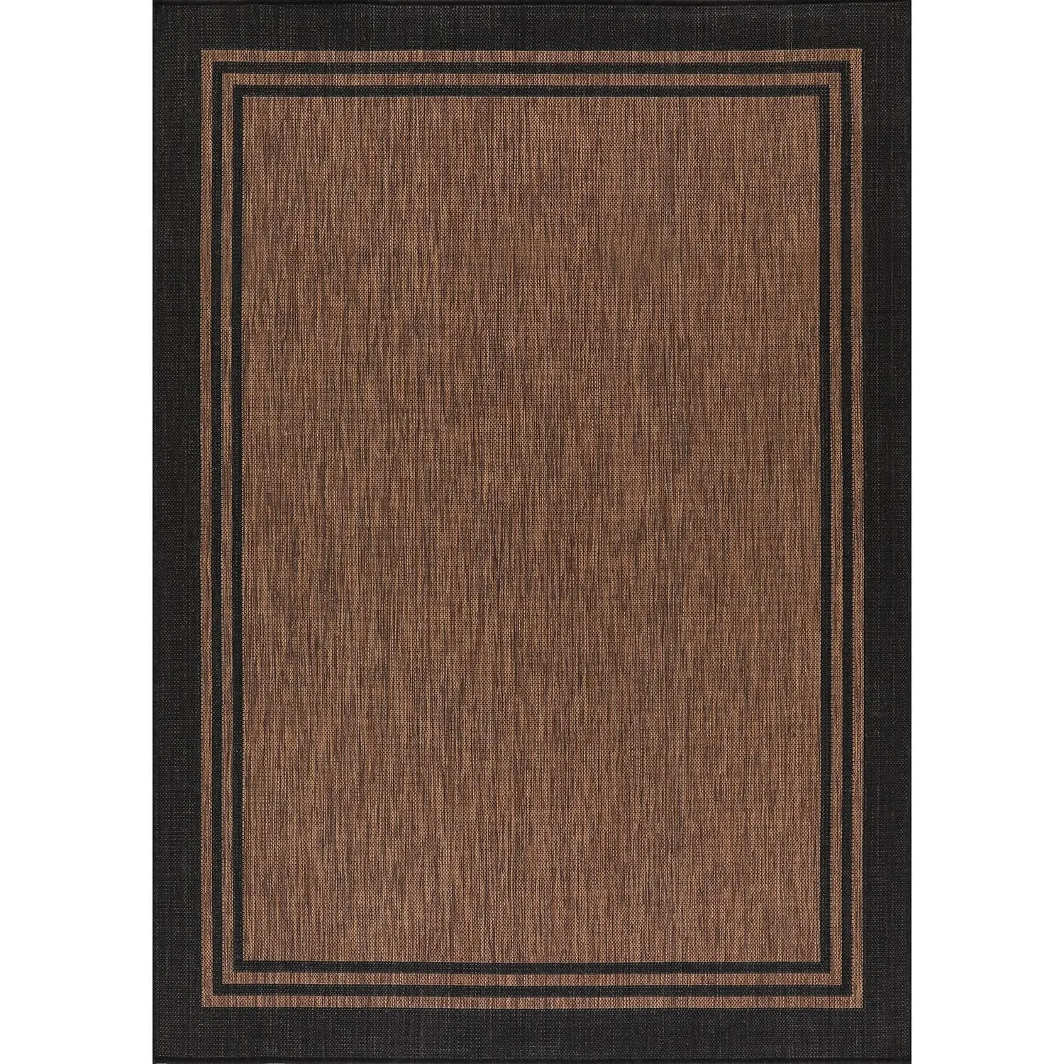 Washable Bordered Indoor Outdoor Rug for Patio. Deck. Porch