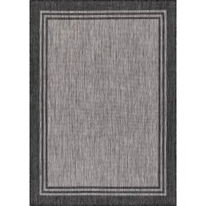 Washable Bordered Indoor Outdoor Rug for Patio. Deck. Porch