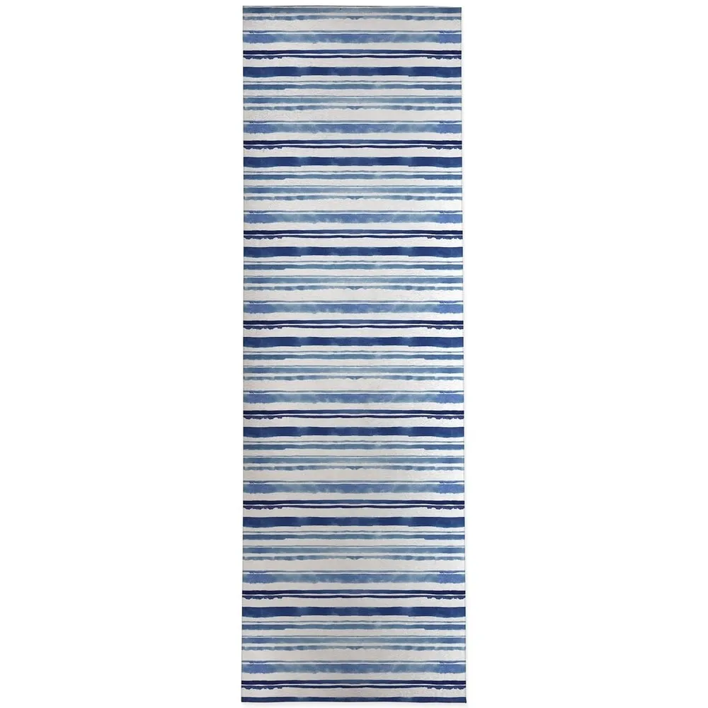 WATERCOLOR STRIPE BLUE Area Rug by Kavka Designs