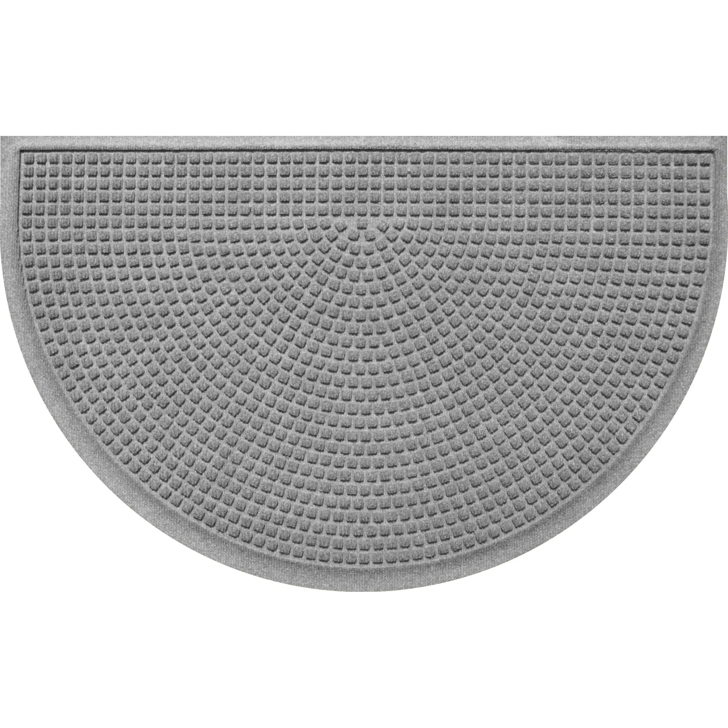 WaterHog Squares 24x39 Half Round Indoor Outdoor Door Mat