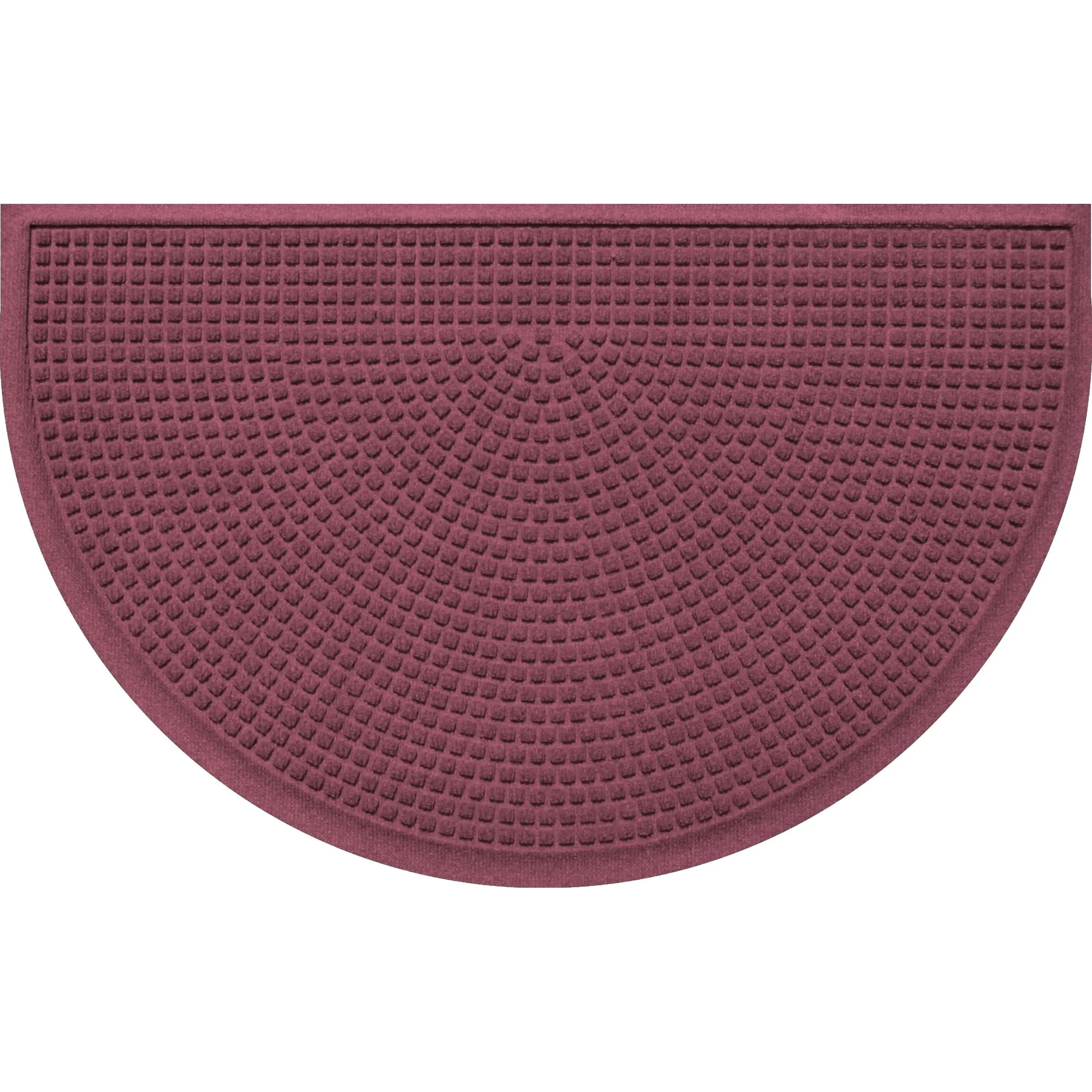 WaterHog Squares 24x39 Half Round Indoor Outdoor Door Mat