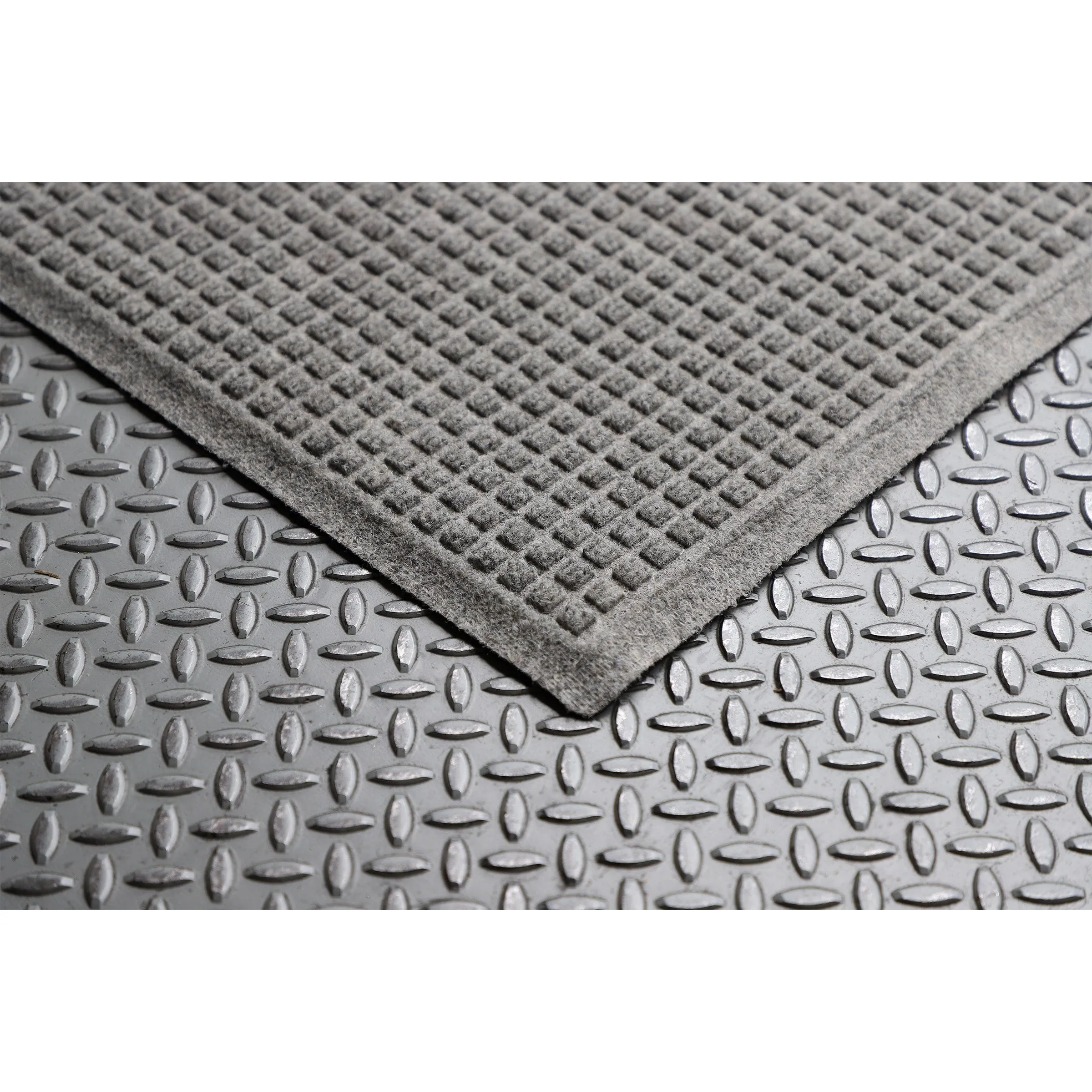 WaterHog Squares 24x39 Half Round Indoor Outdoor Door Mat