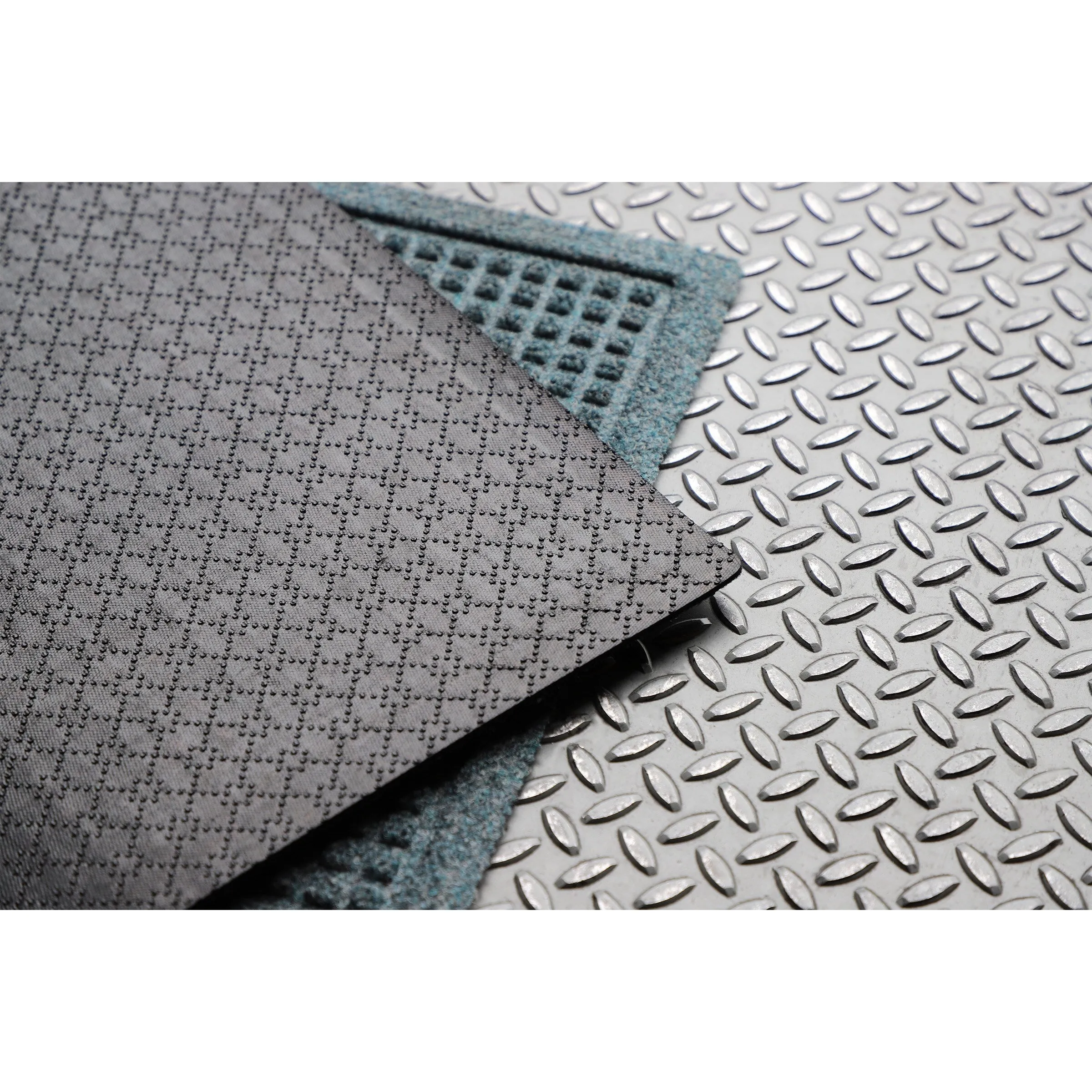 WaterHog Squares 24x39 Half Round Indoor Outdoor Door Mat
