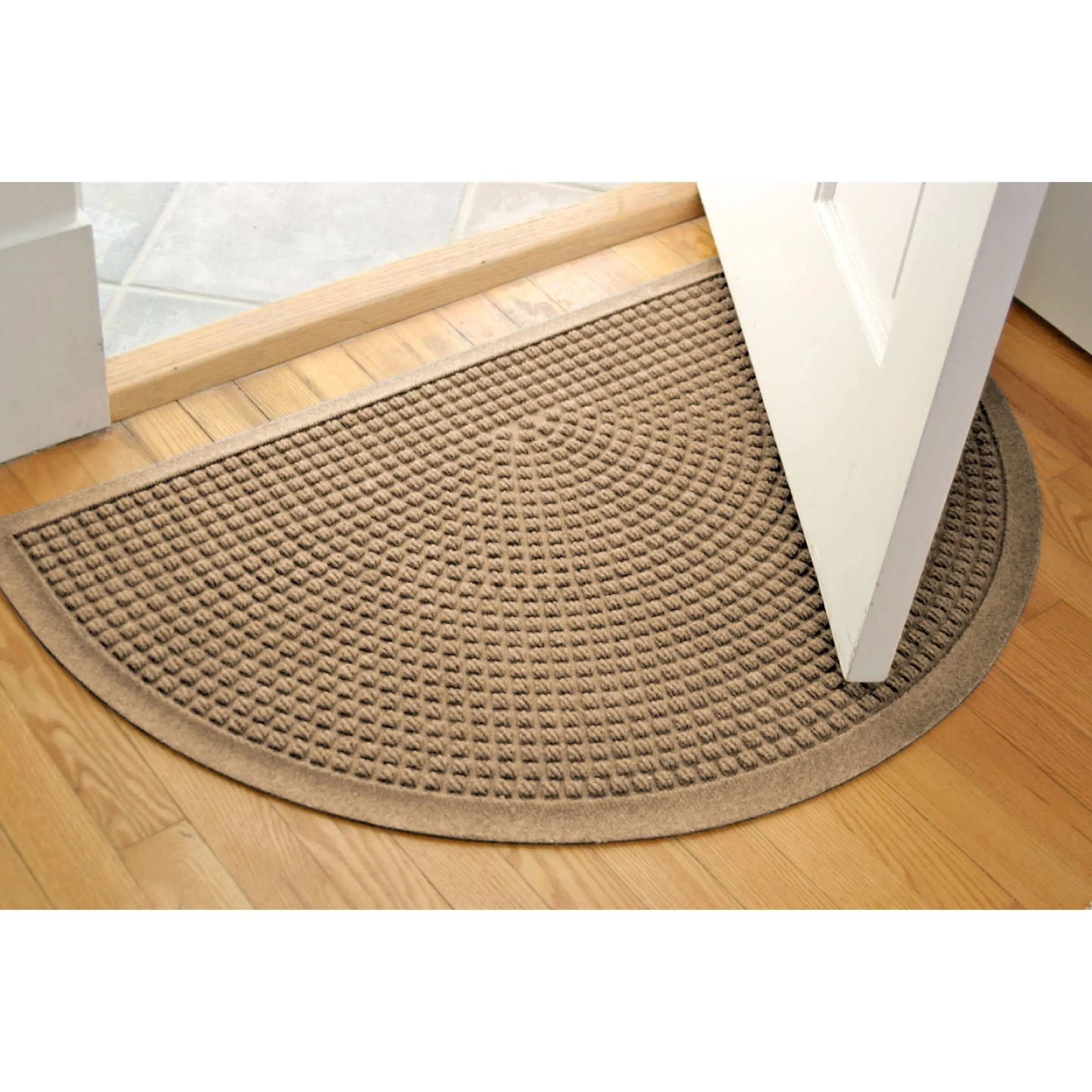 WaterHog Squares 24x39 Half Round Indoor Outdoor Door Mat