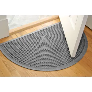 WaterHog Squares 24x39 Half Round Indoor Outdoor Door Mat