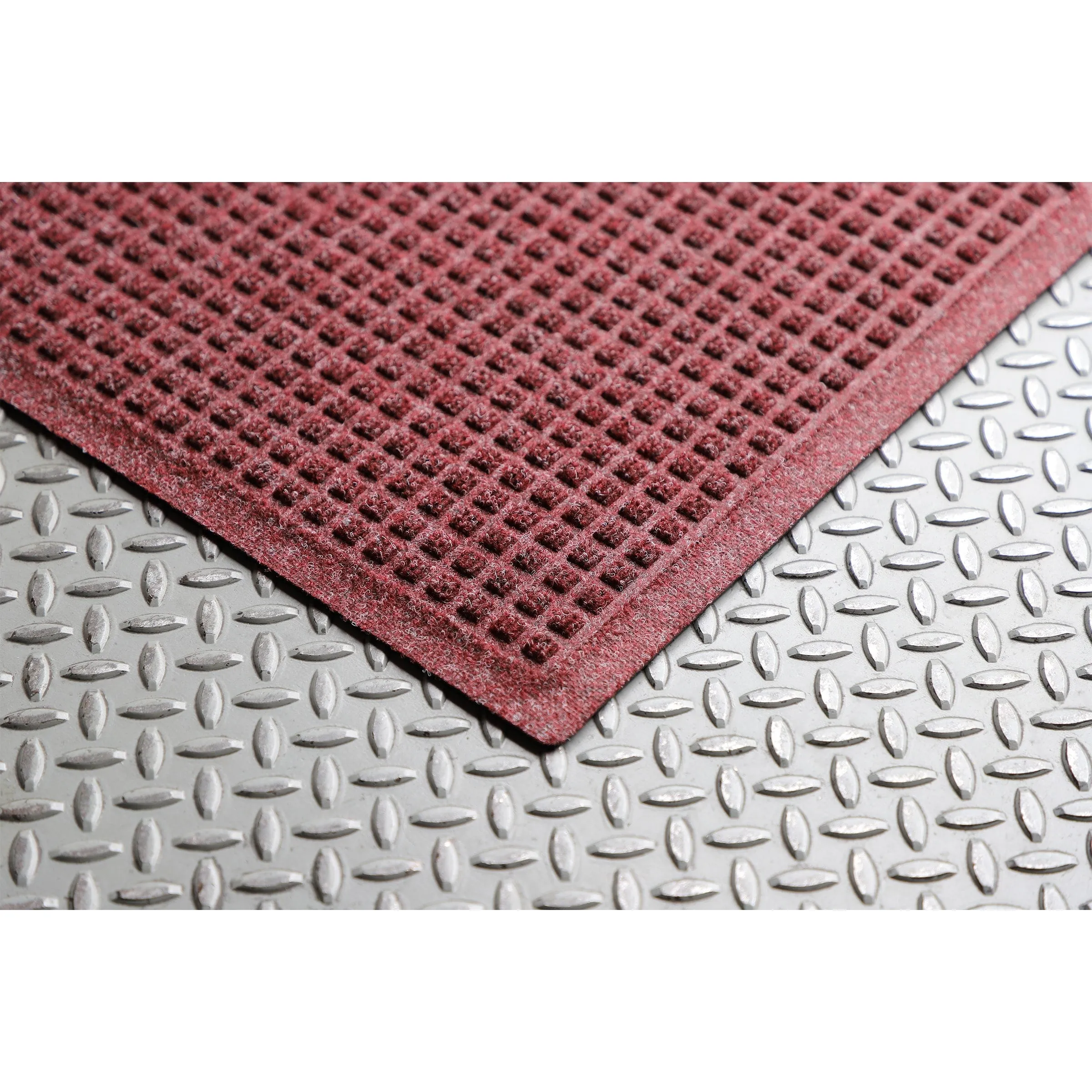 WaterHog Squares 24x39 Half Round Indoor Outdoor Door Mat