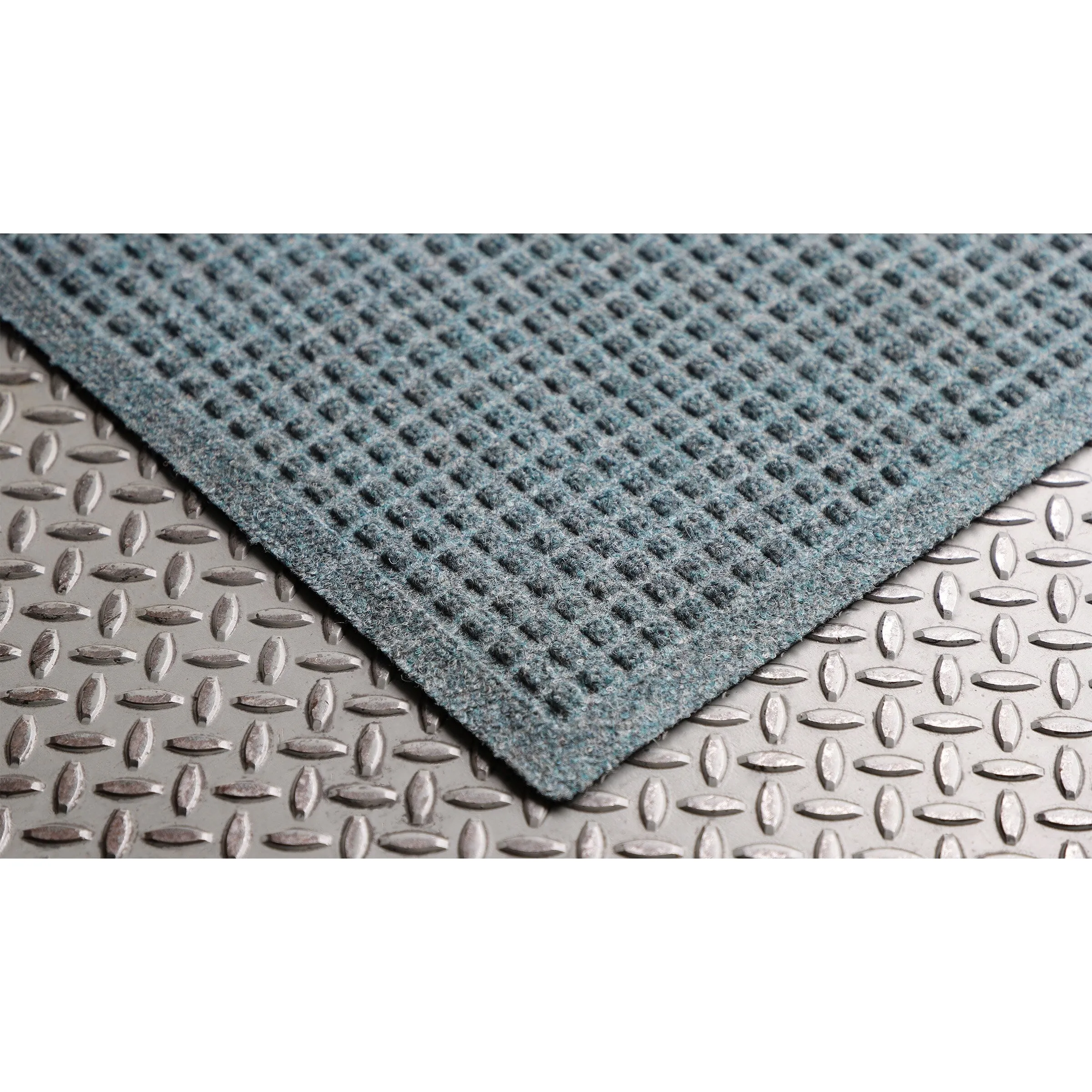 WaterHog Squares 24x39 Half Round Indoor Outdoor Door Mat
