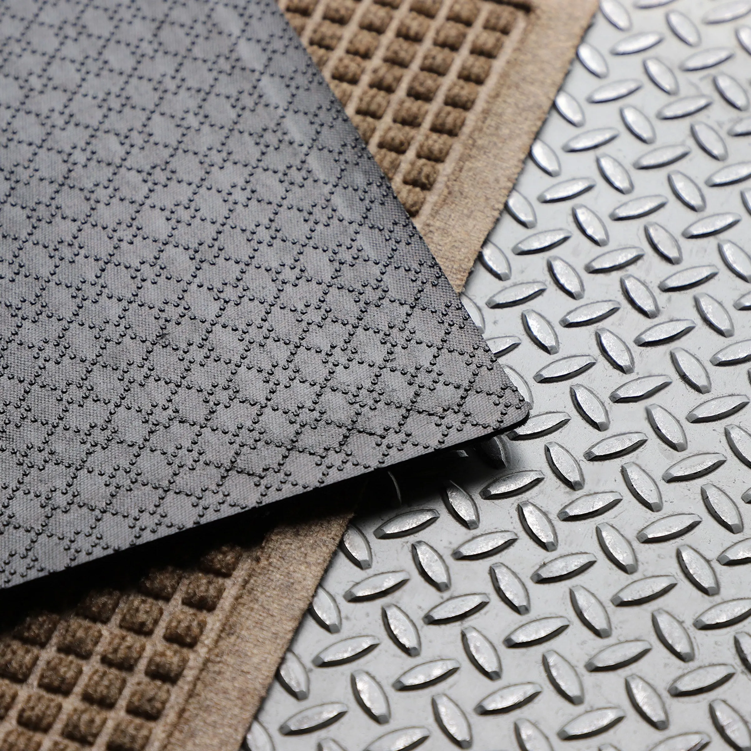WaterHog Squares 24x39 Half Round Indoor Outdoor Door Mat