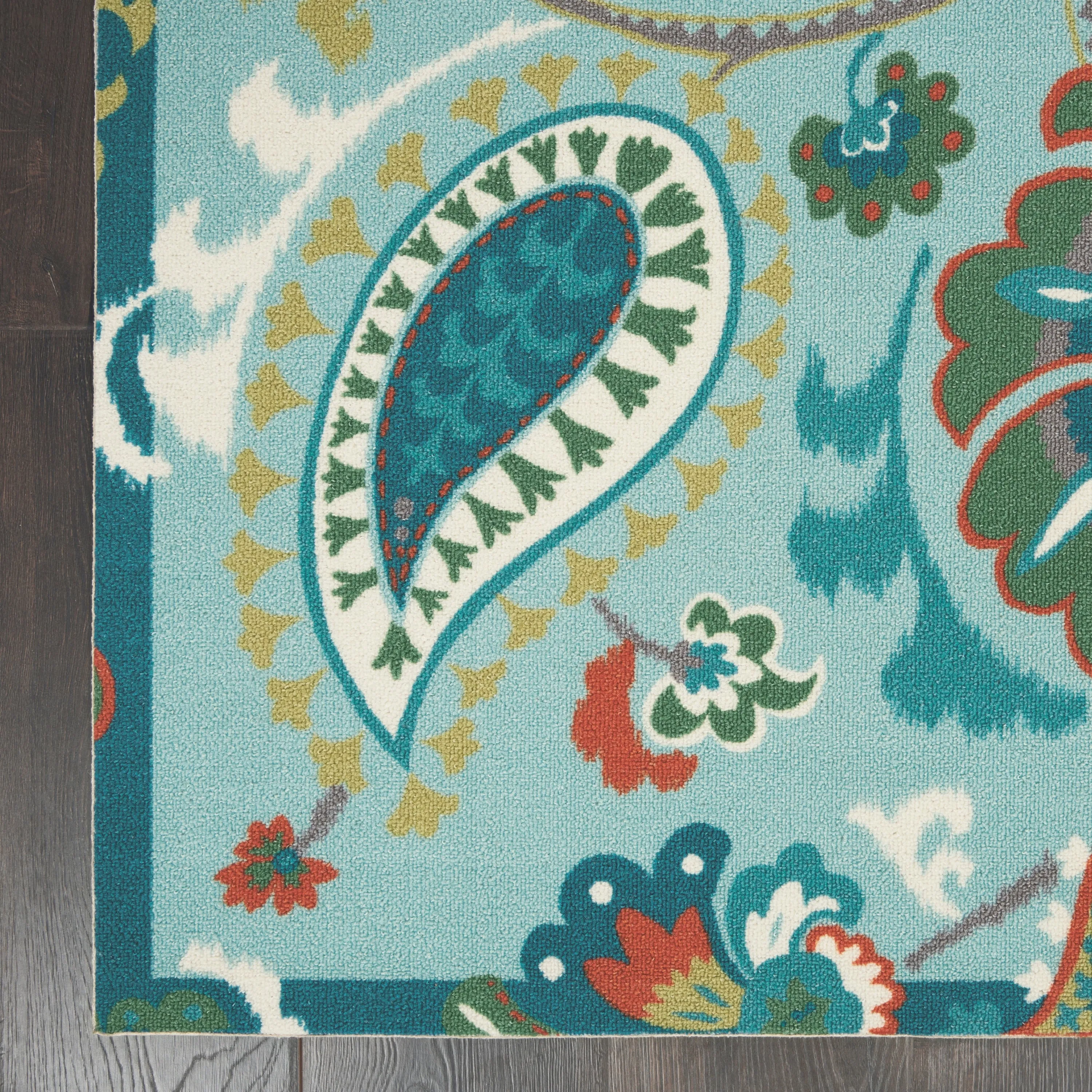 Waverly Sun N' Shade Paisley Indoor/ Outdoor Area Rug