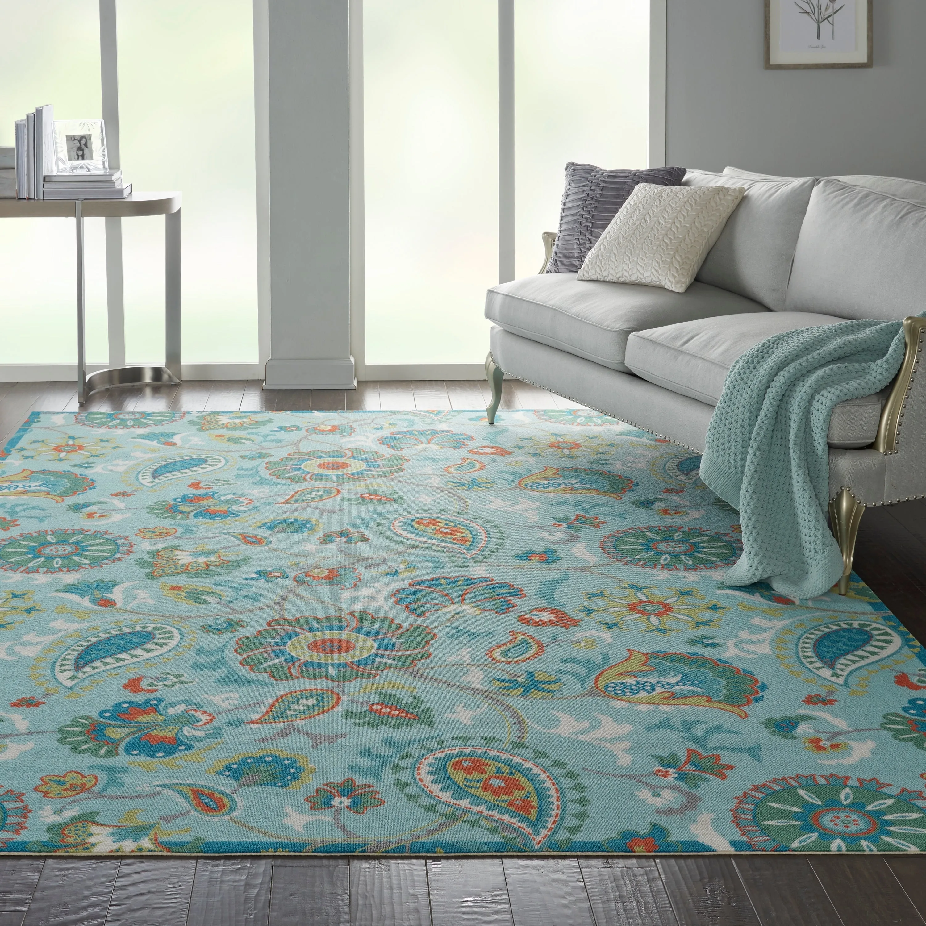 Waverly Sun N' Shade Paisley Indoor/ Outdoor Area Rug
