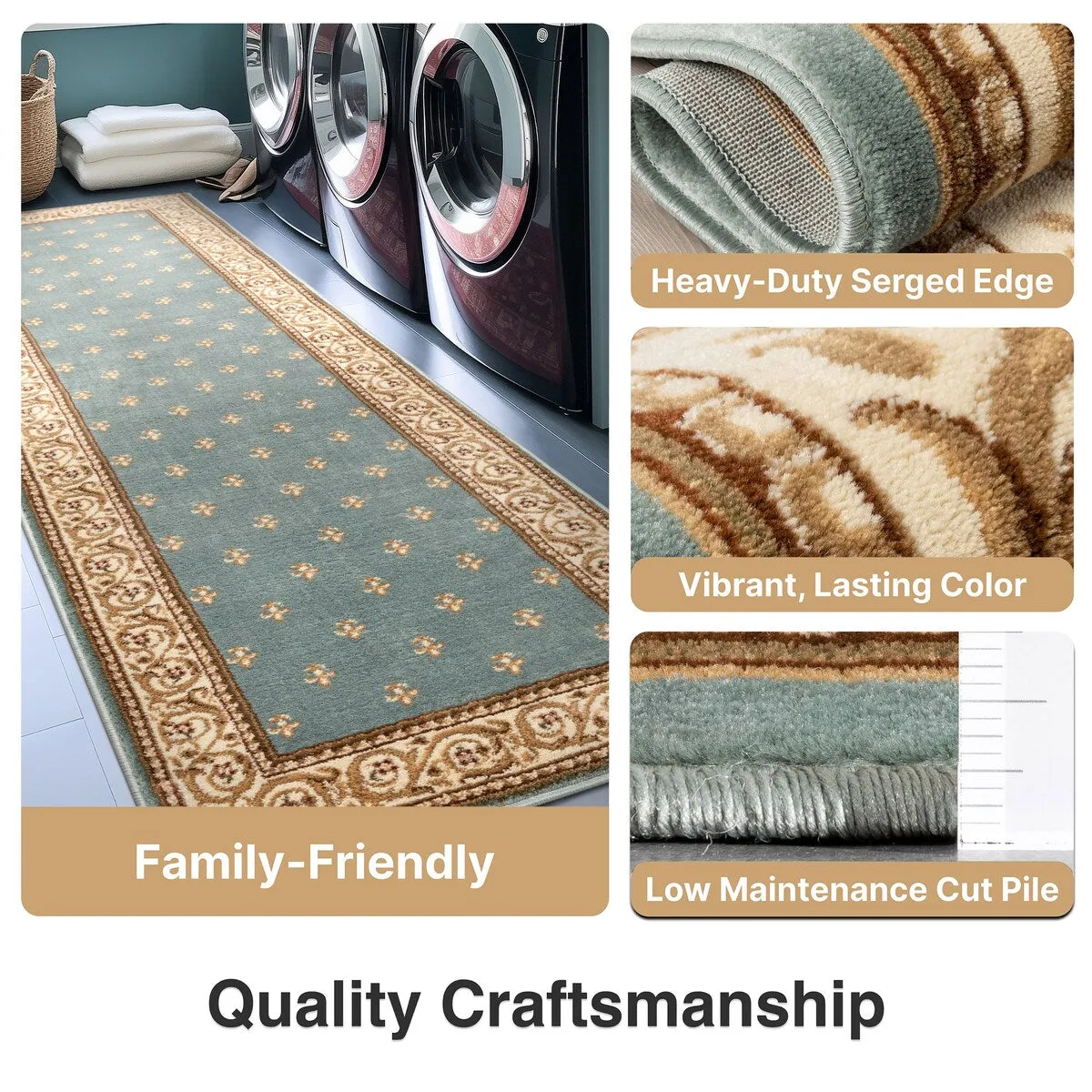 Well Woven Barclay Fleur De Lis Traditional Oriental Living Room Rug