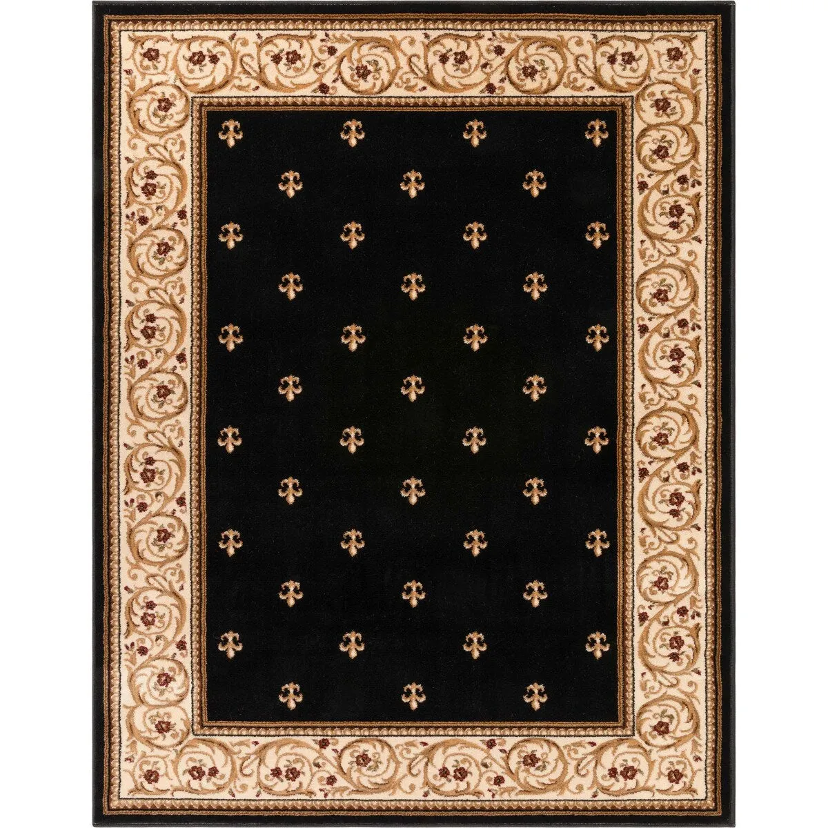 Well Woven Barclay Fleur De Lis Traditional Oriental Living Room Rug