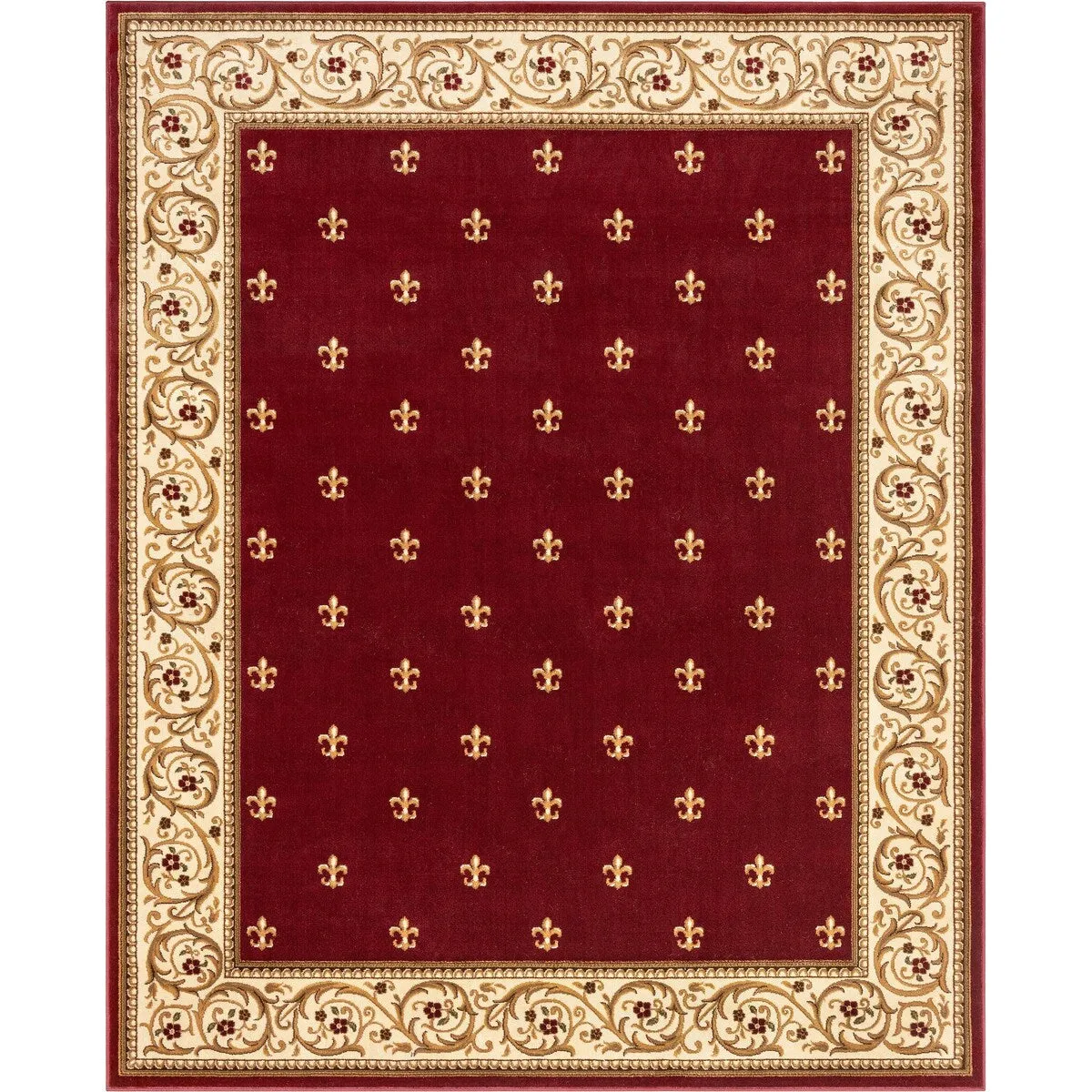 Well Woven Barclay Fleur De Lis Traditional Oriental Living Room Rug