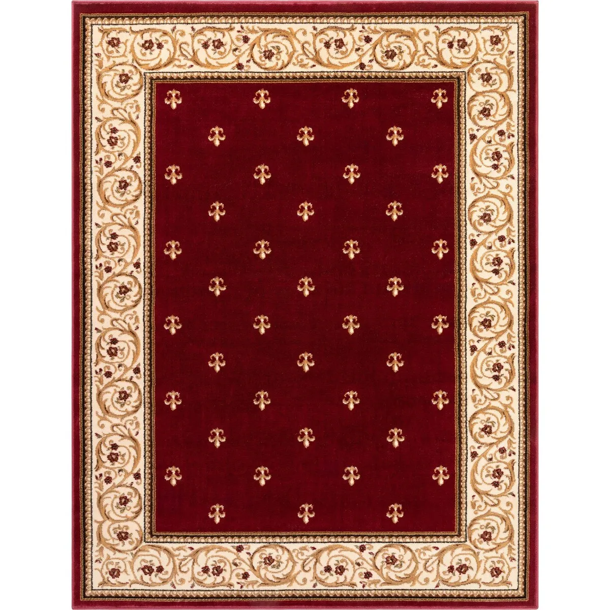 Well Woven Barclay Fleur De Lis Traditional Oriental Living Room Rug