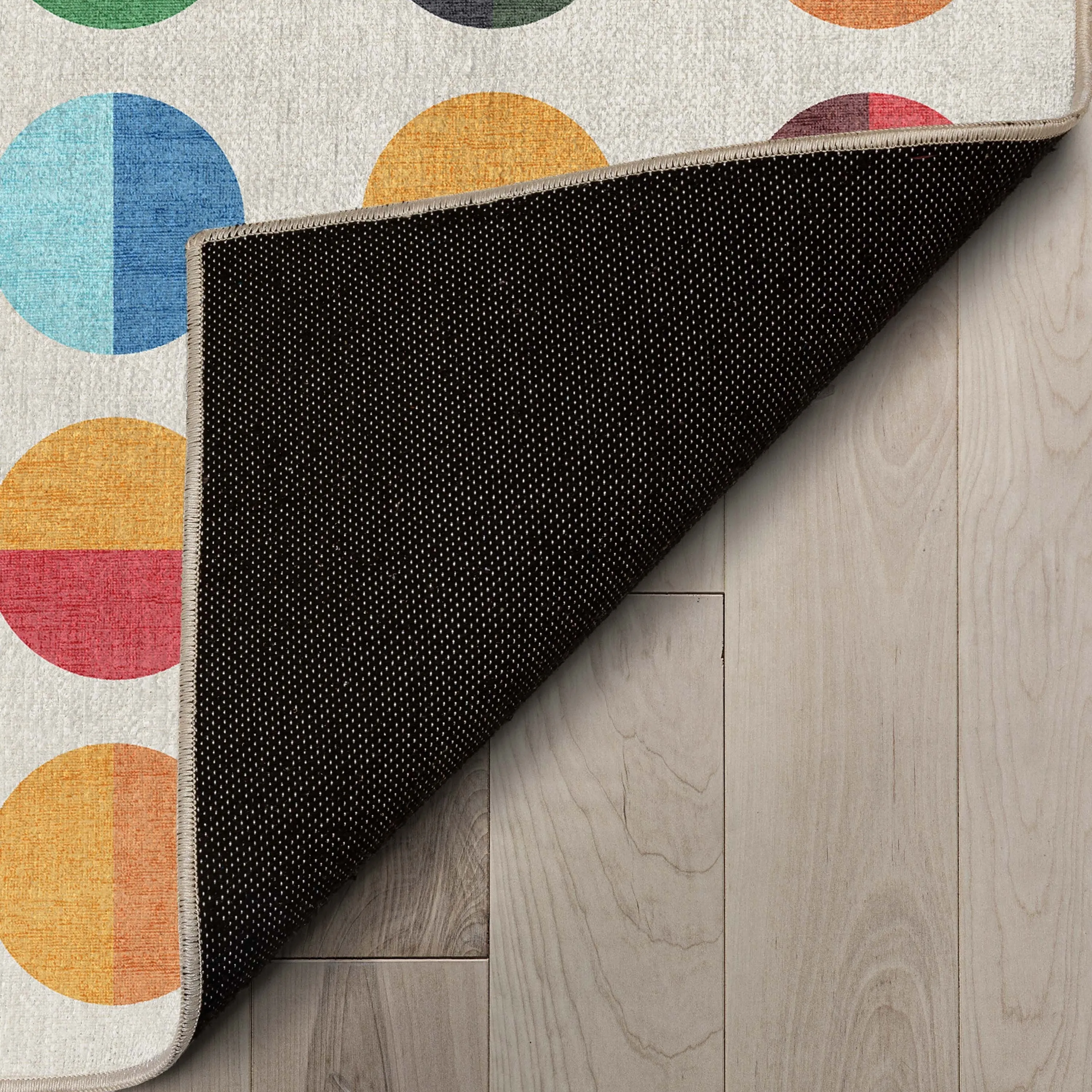 Well Woven Crayola Split Dot Modern Geometric Flat-Pile Multi Rug