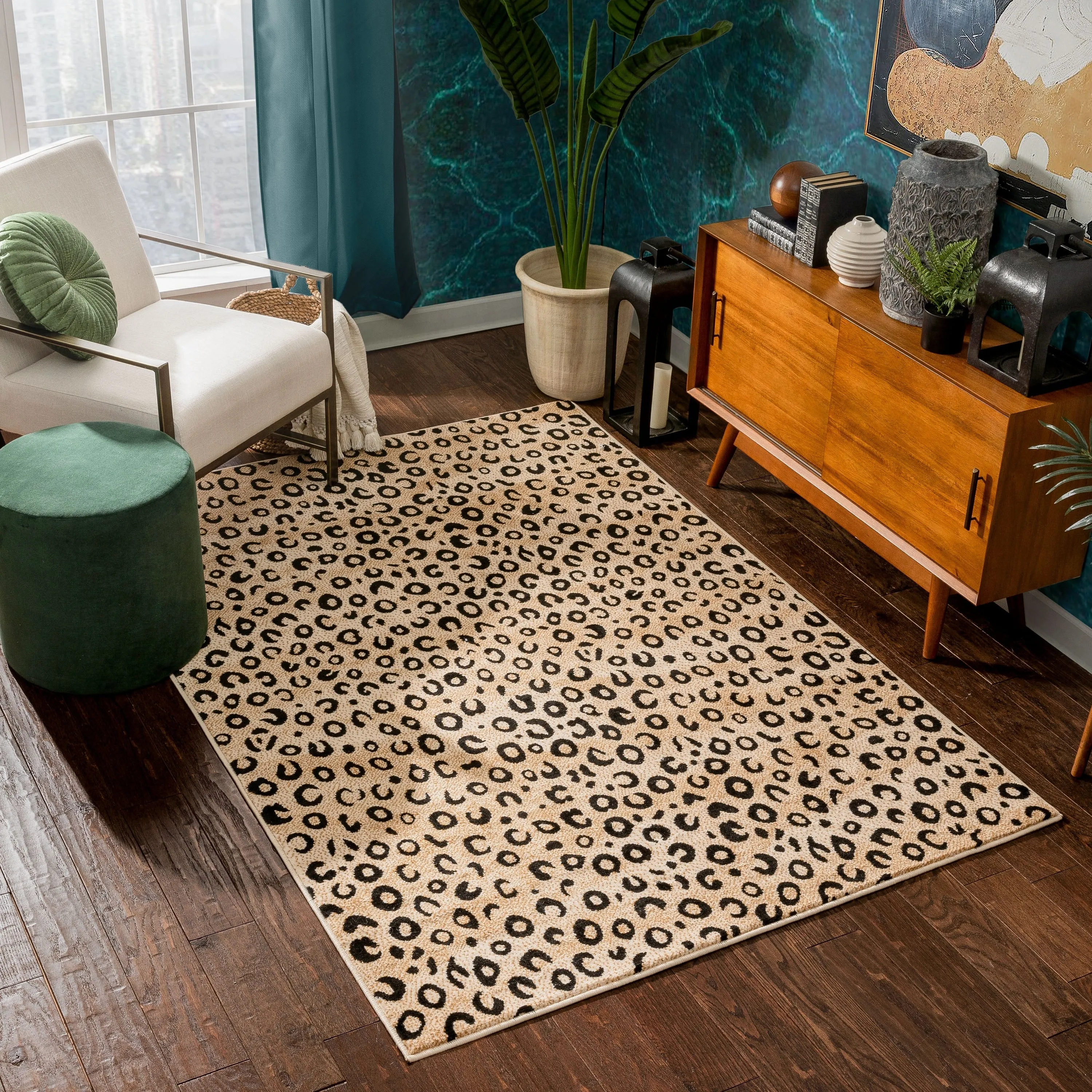 Well Woven Dulcet Leopard Animal Print Modern Leopard Area Rug