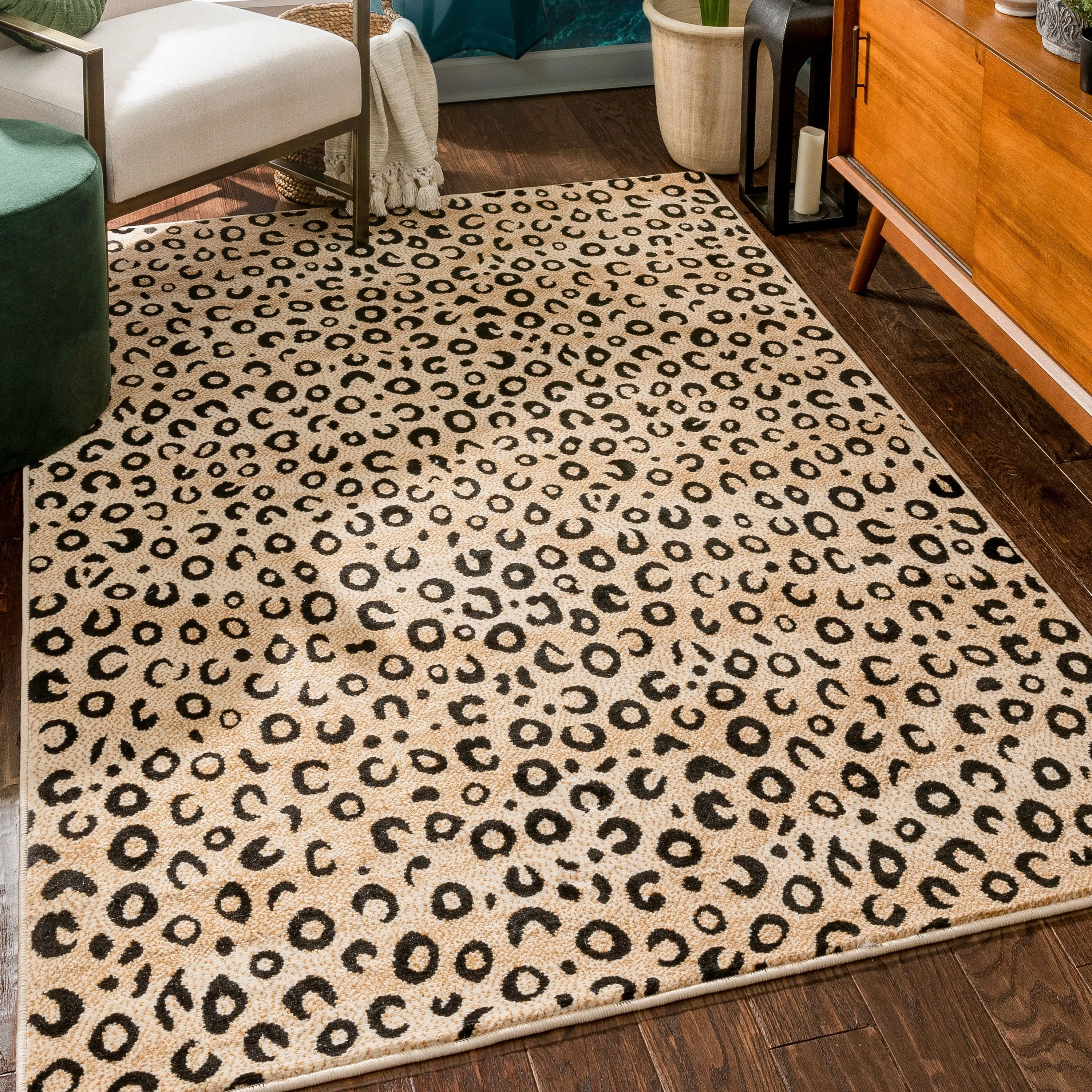Well Woven Dulcet Leopard Animal Print Modern Leopard Area Rug